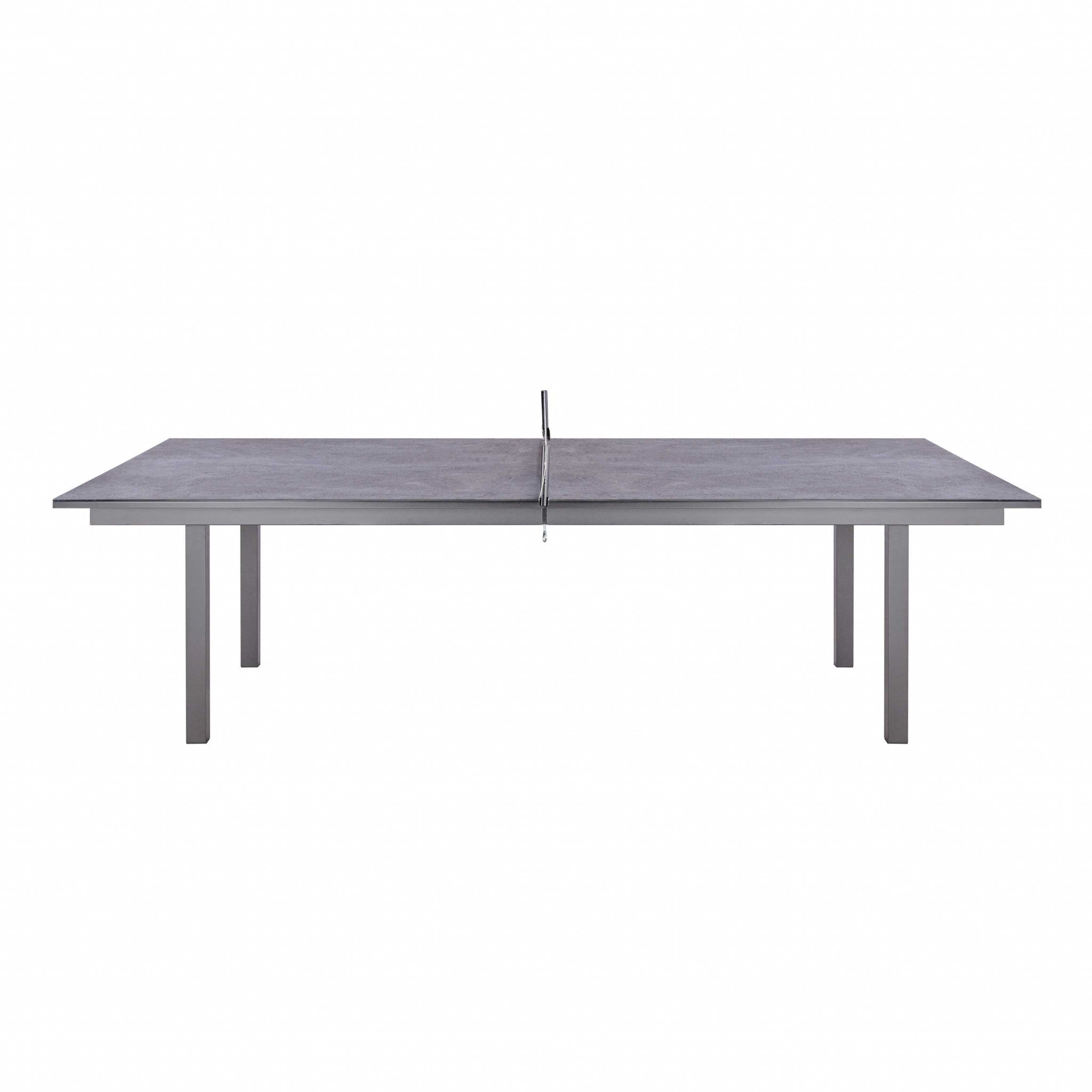 108" X 60" X 30" Dark Gray Ceramic Glass Game Table