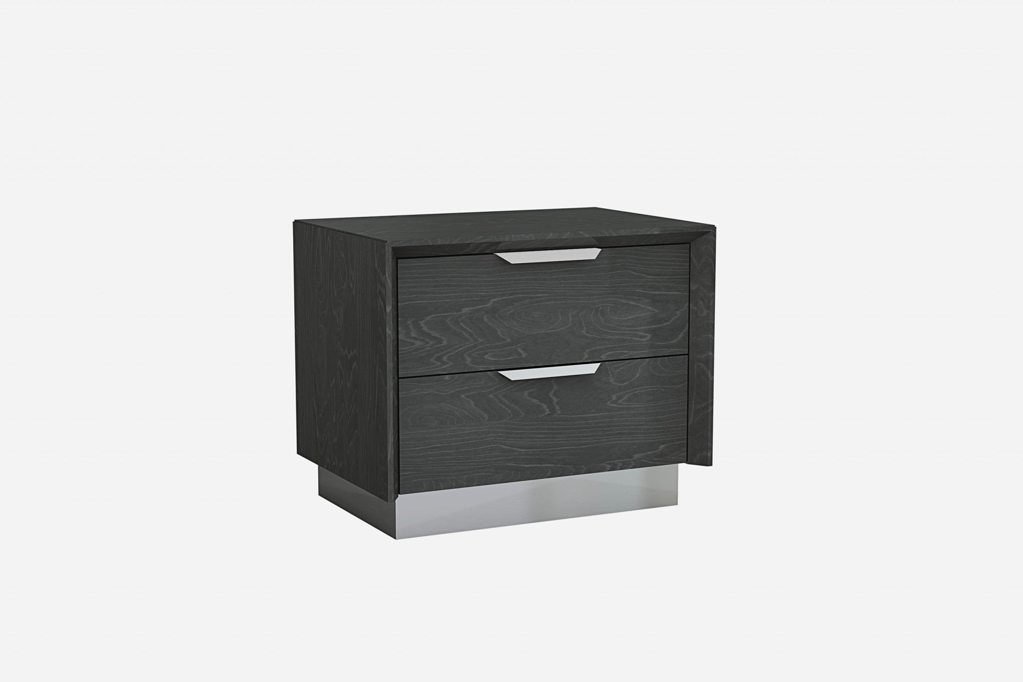 25" X 17" X 21" Grey Stainless Steel Nightstand