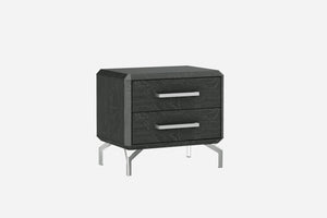 27" X 18" X 24" Grey Stainless Steel Nightstand