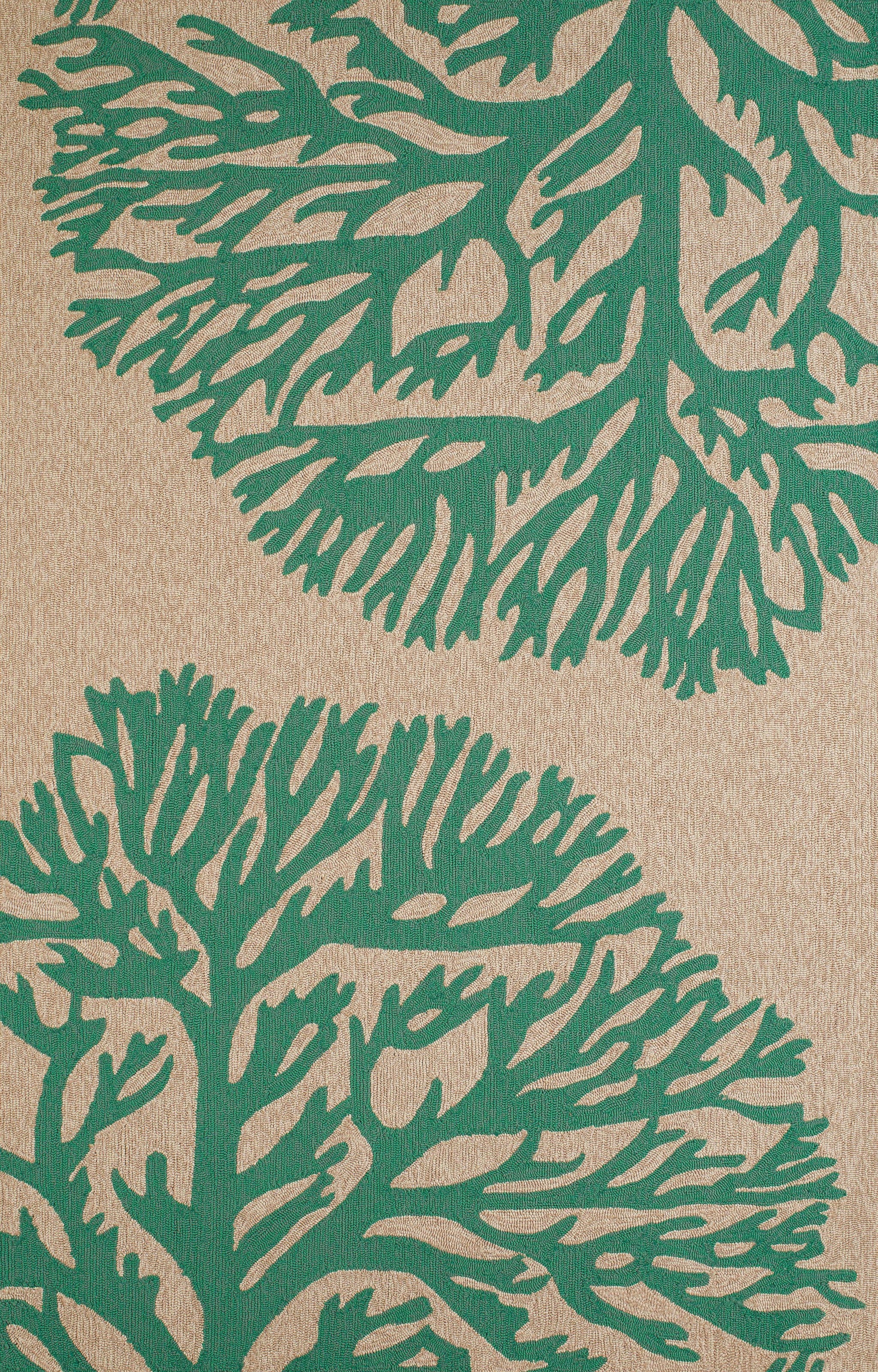 94" x 118" Seagreen Polypropylene Oversize Rug