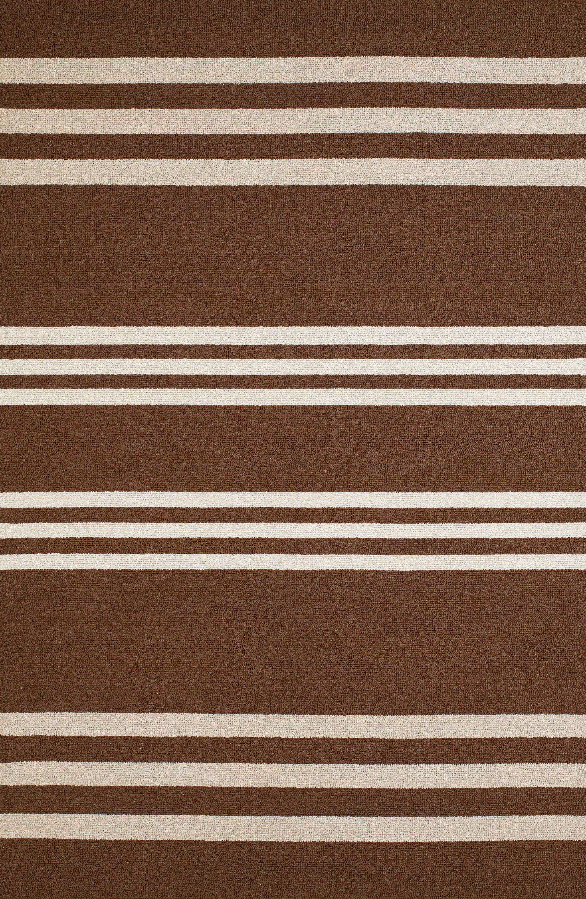 60" x 90" Chocolate Polypropylene Area Rug