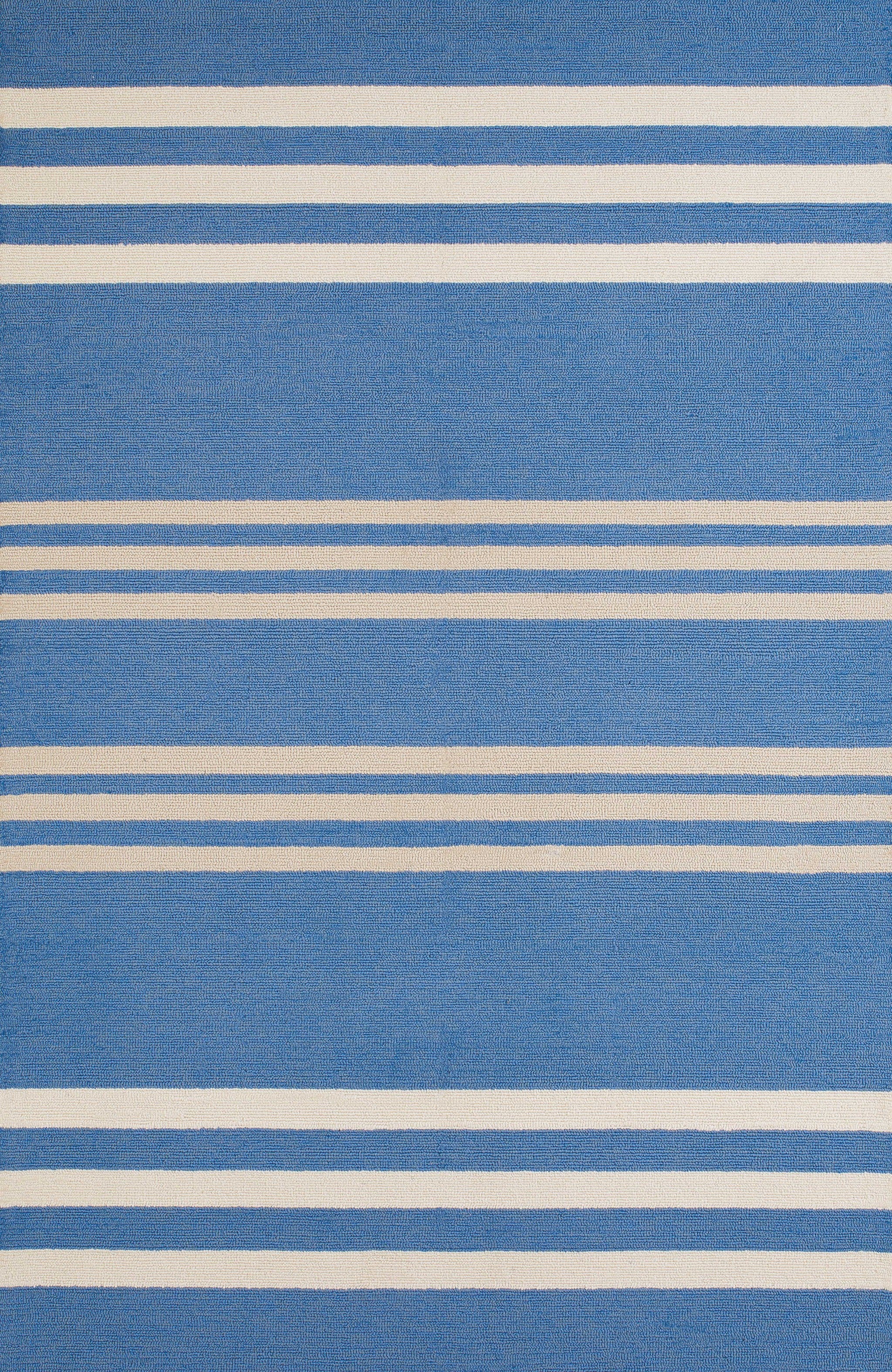 94" x 118" Blue Polypropylene Oversize Rug