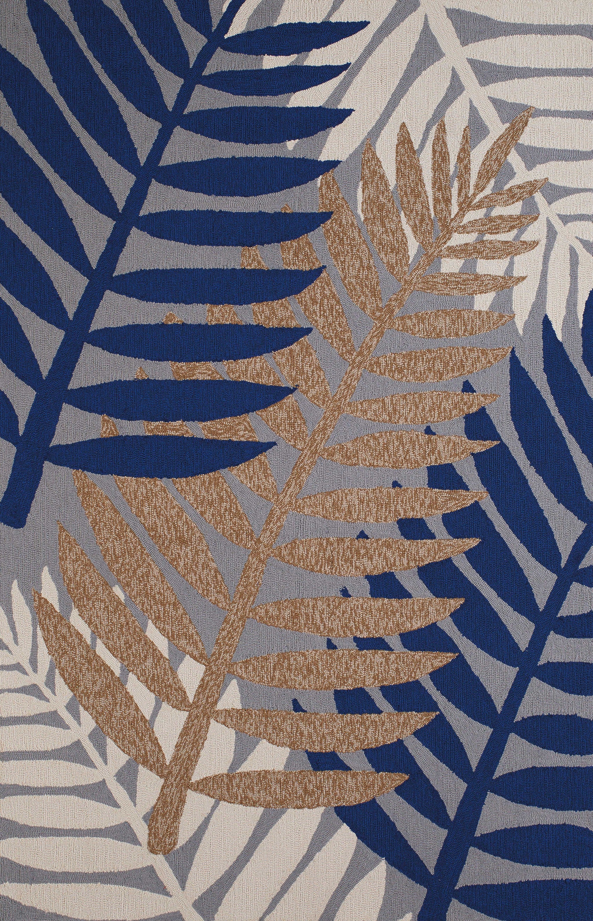 60" x 90" Brown Polypropylene Area Rug