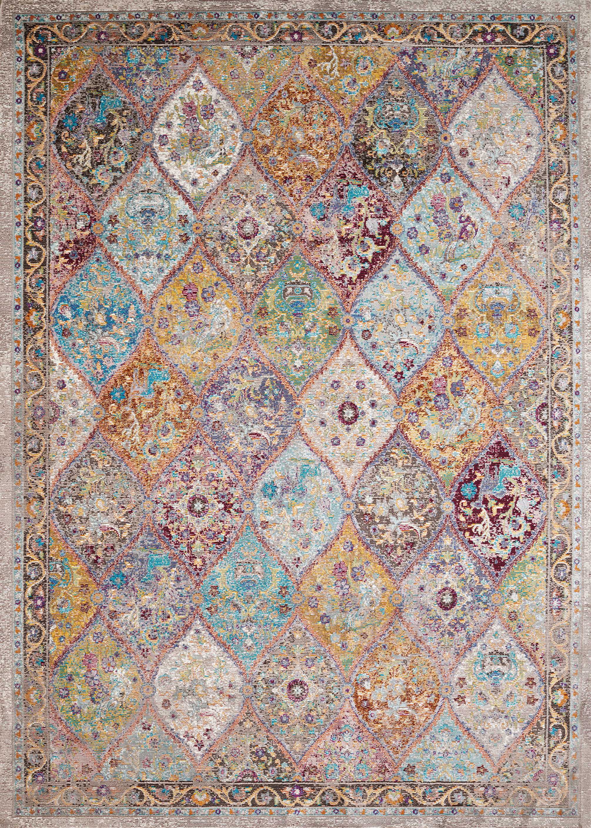 22" x 36" Multicolor Olefin / Polyester Accent Rug