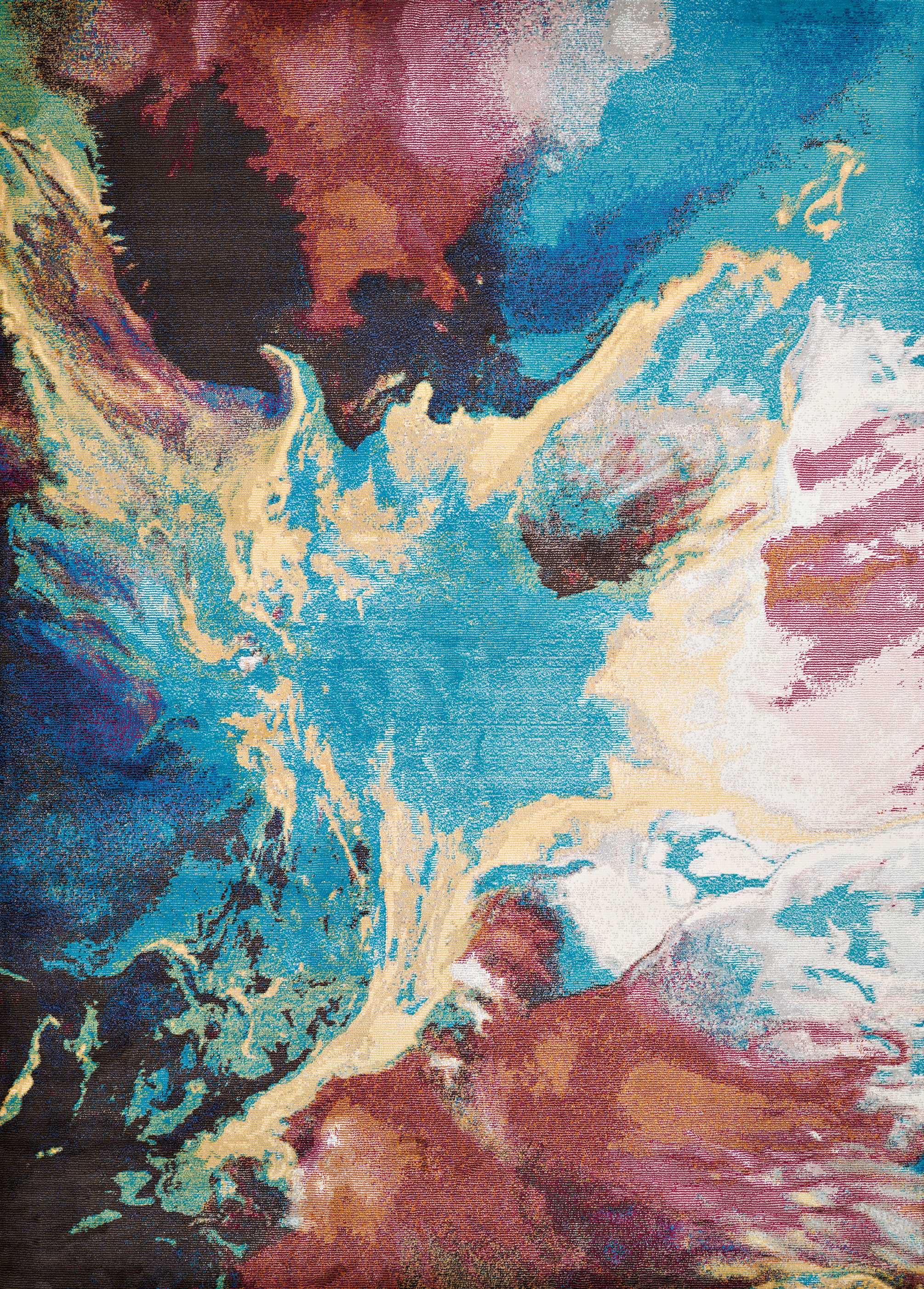 63" x 86" Multicolor Olefin / Polyester Area Rug