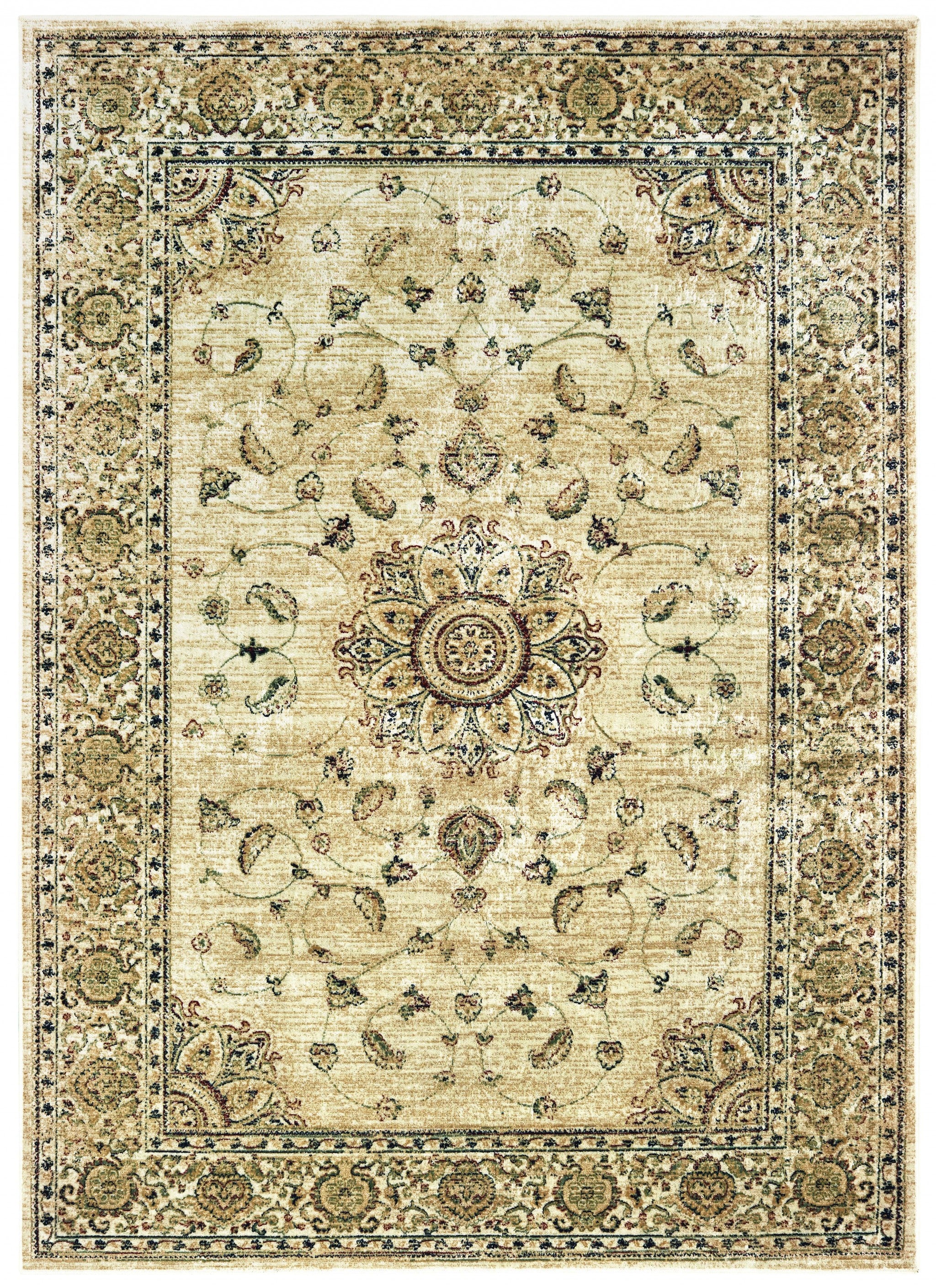 31" x 157" Ivory Viscose Runner Rug