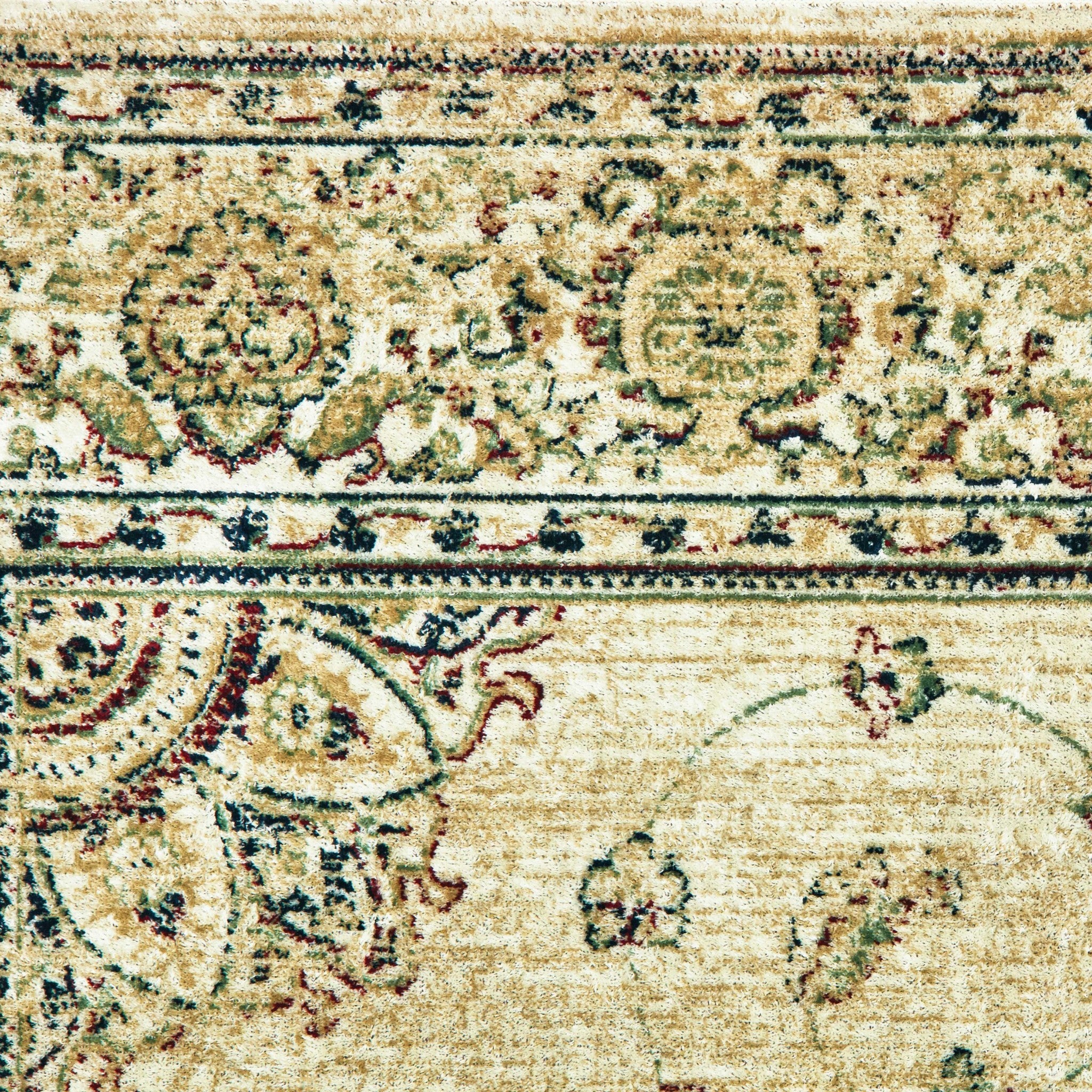 63" x 90" Ivory Viscose Area Rug