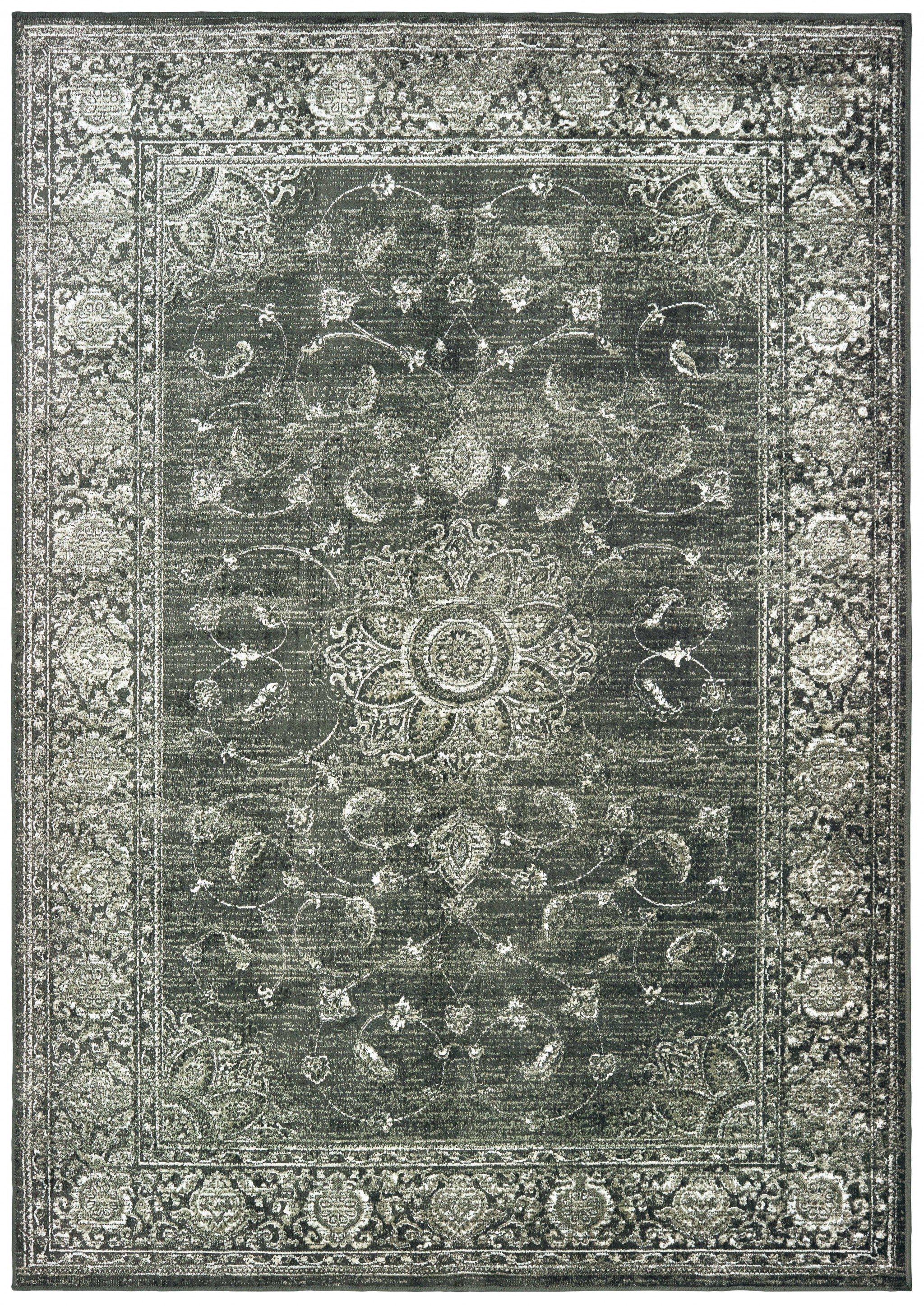 31" x 236" Smoke Viscose Runner Rug