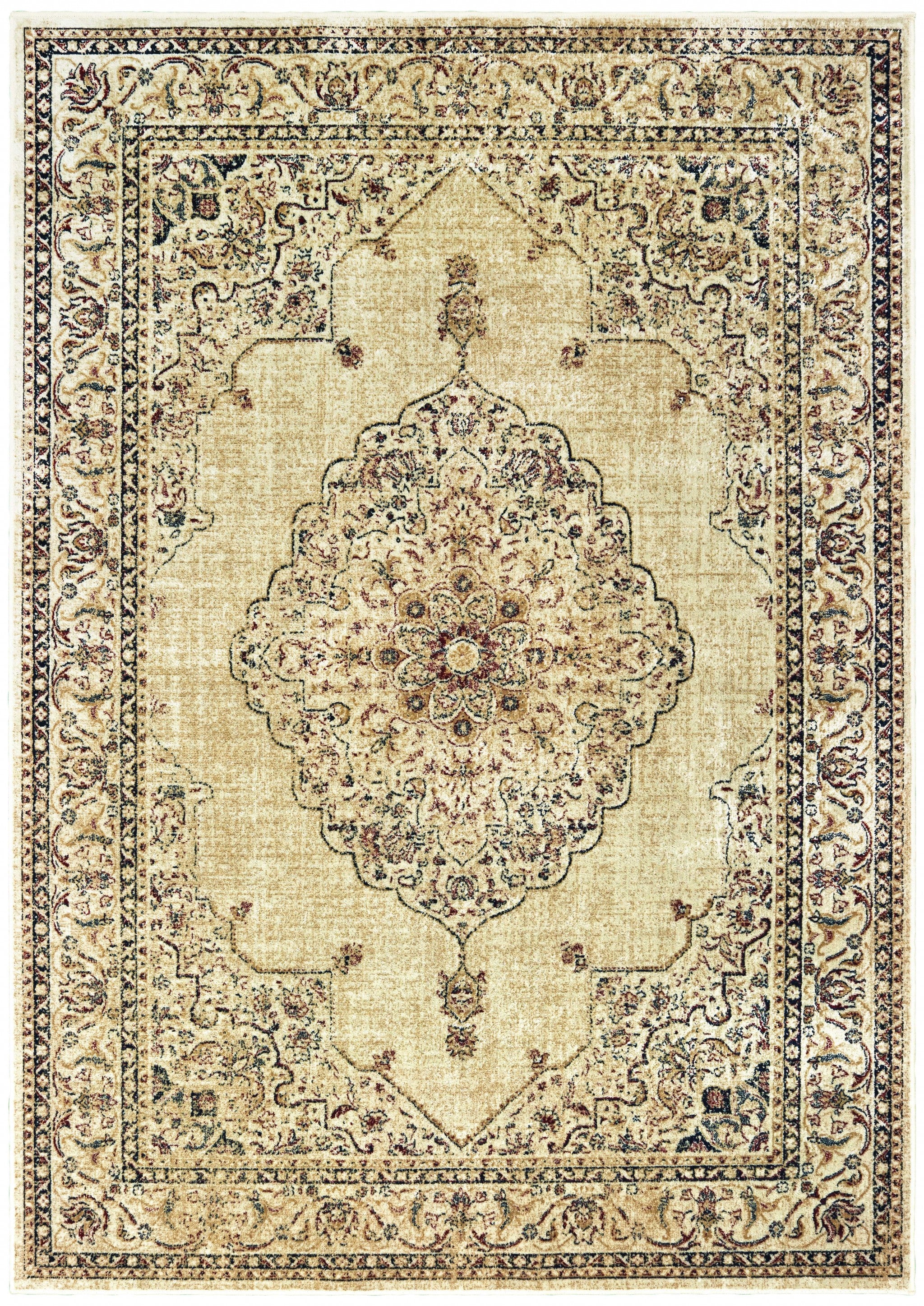 108" x 144" Ivory Viscose Oversize Rug