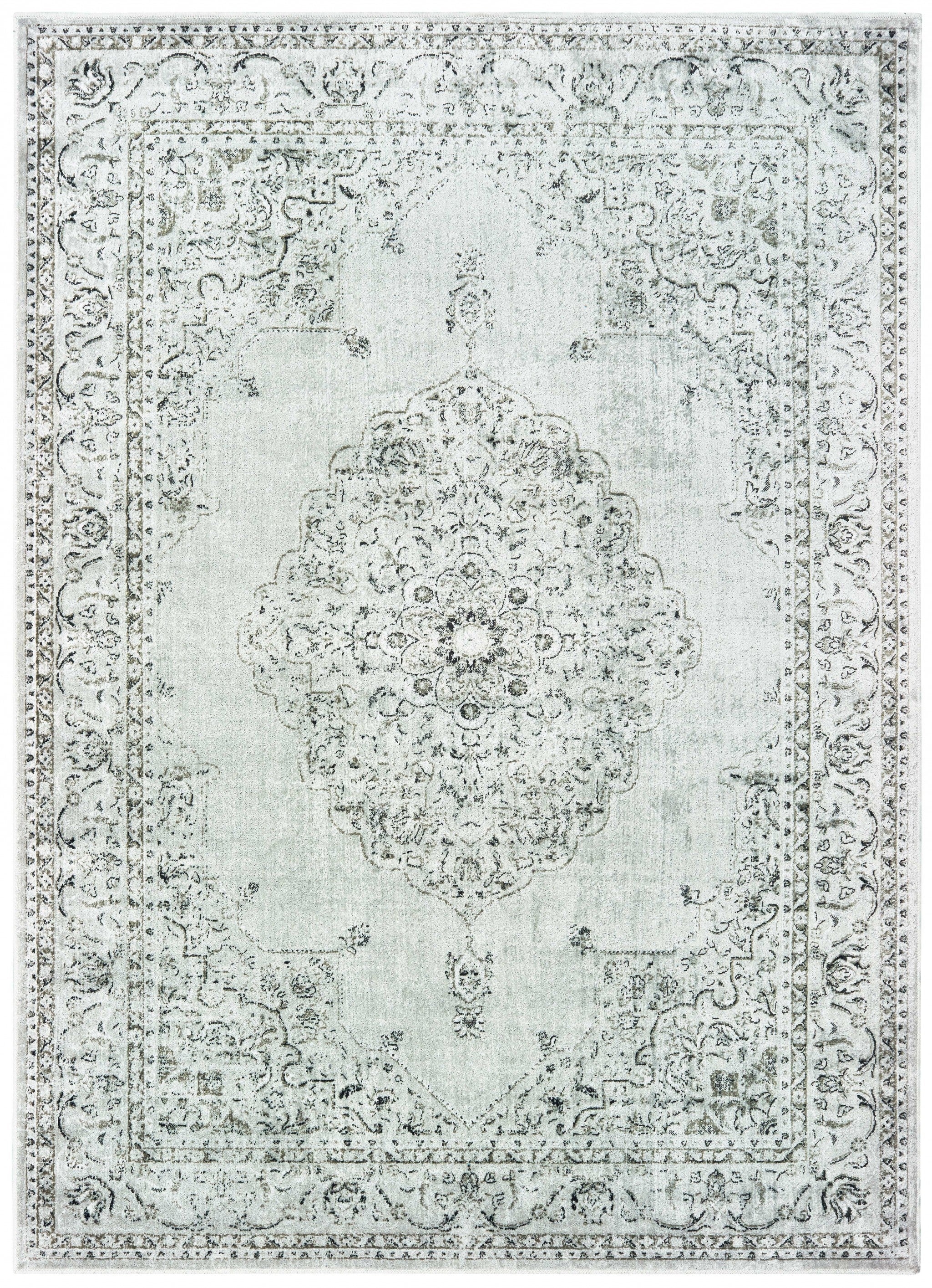120" x 168" Silver Viscose Oversize Rug