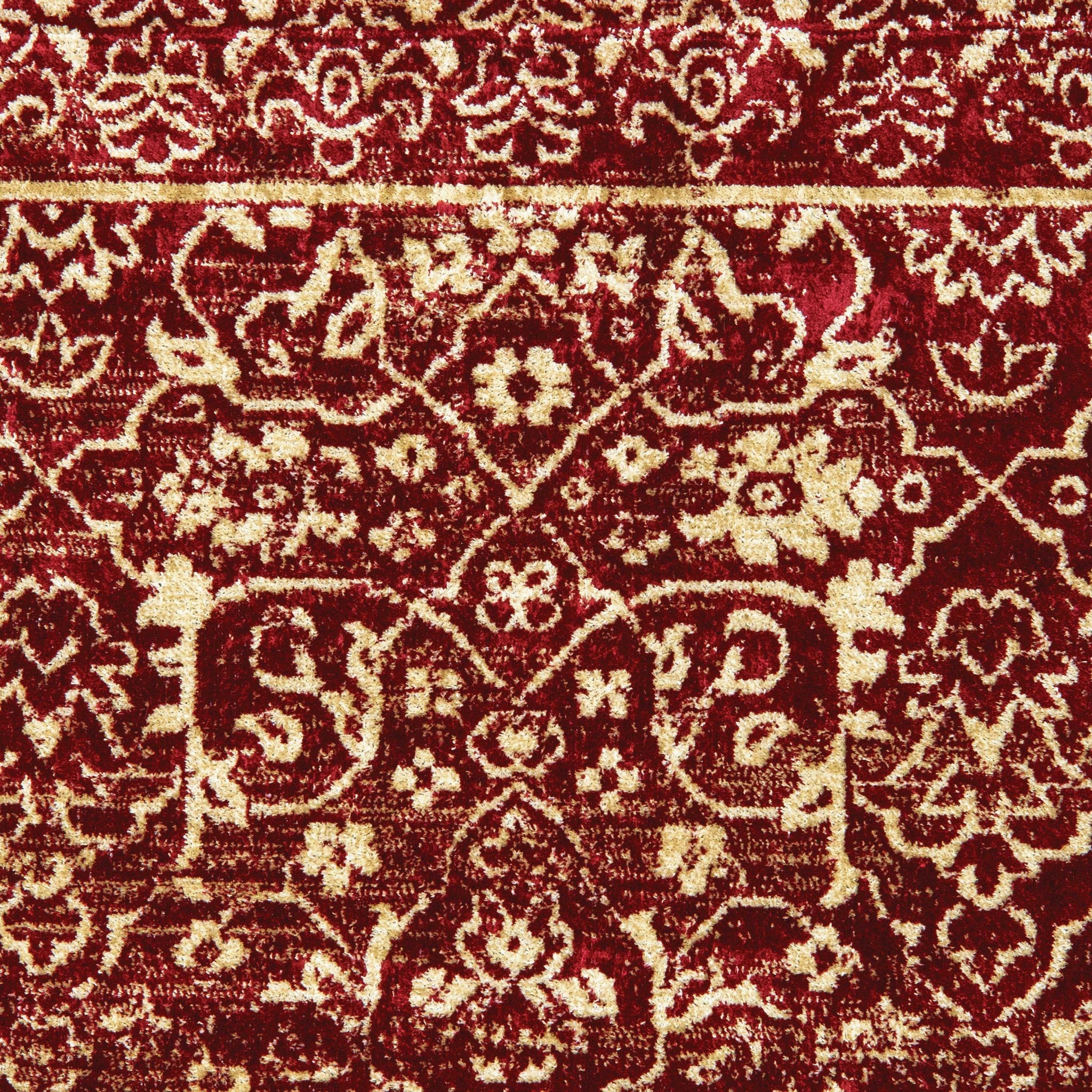 108" x 144" Red Viscose Oversize Rug