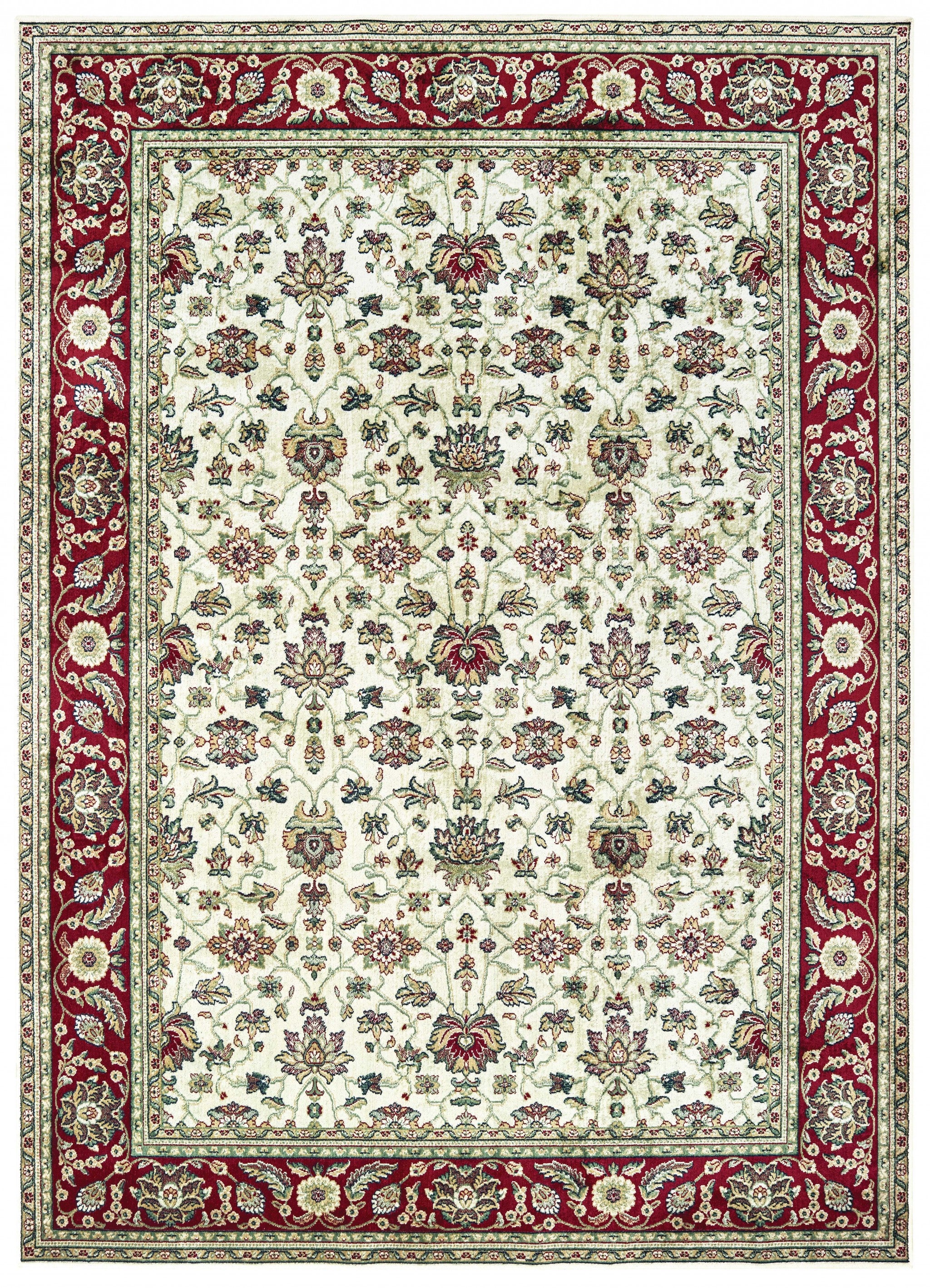 90" x 114" Ivory Viscose Area Rug