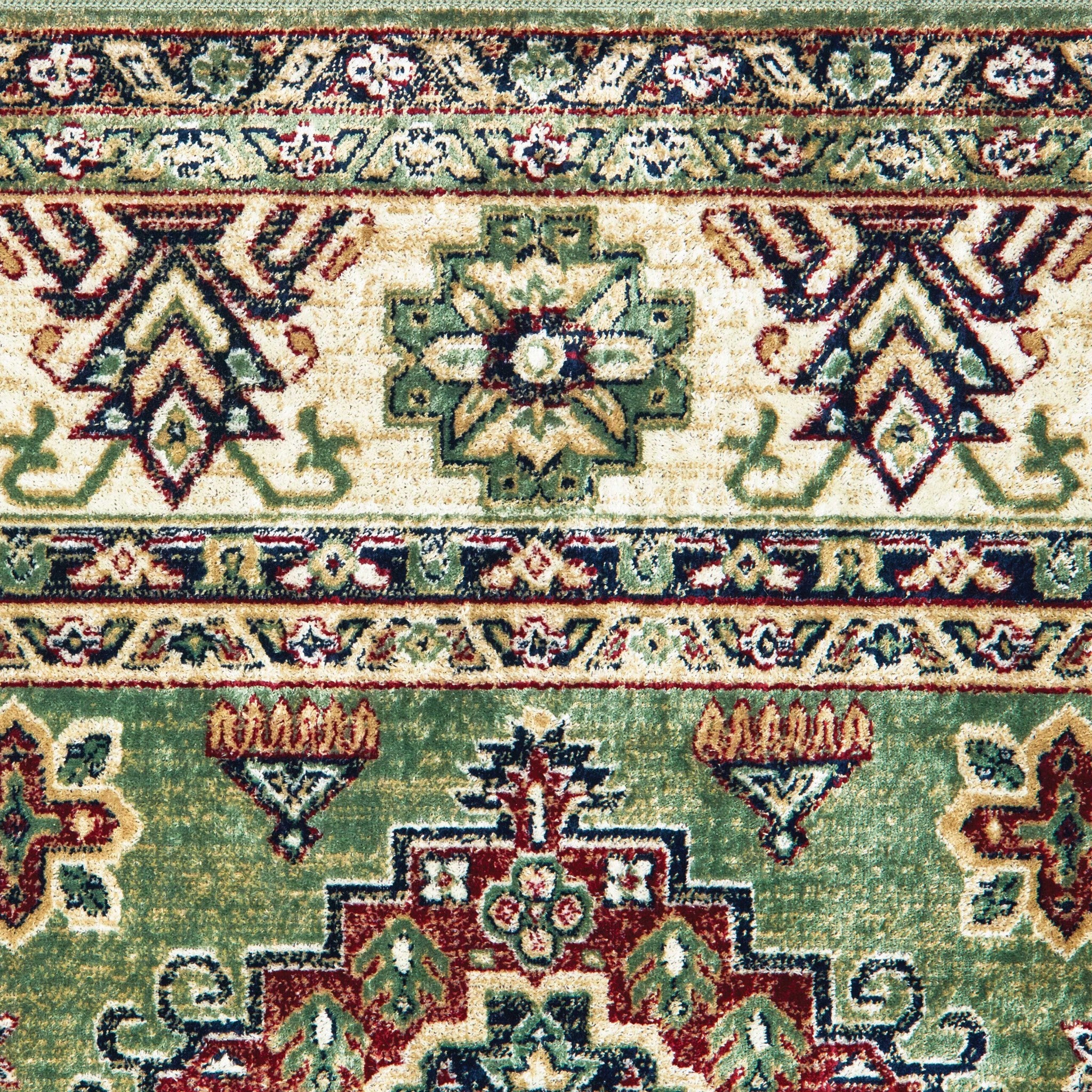 31" x 236" Green Viscose Runner Rug