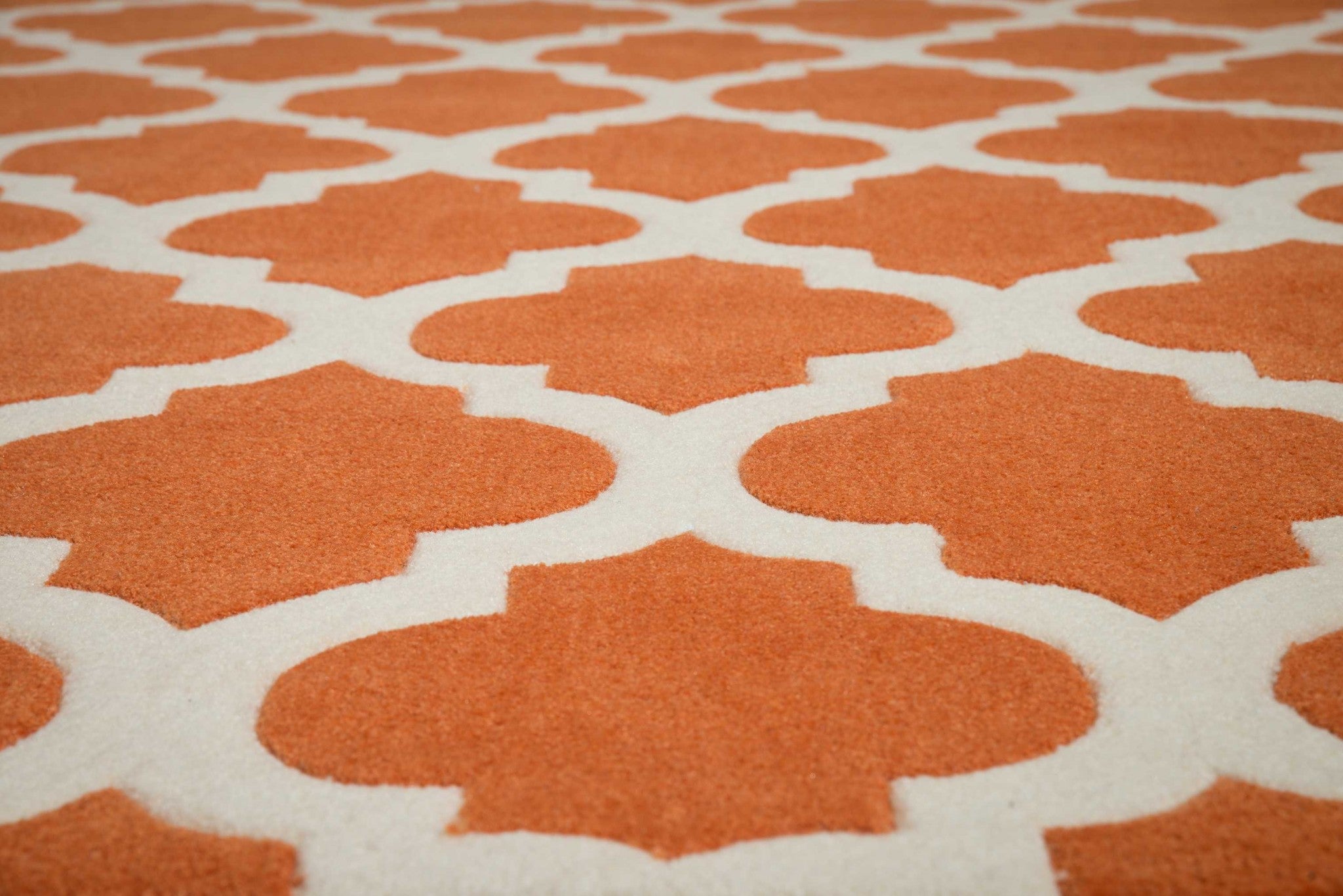63" x 86" Terracotta Polyester Area Rug