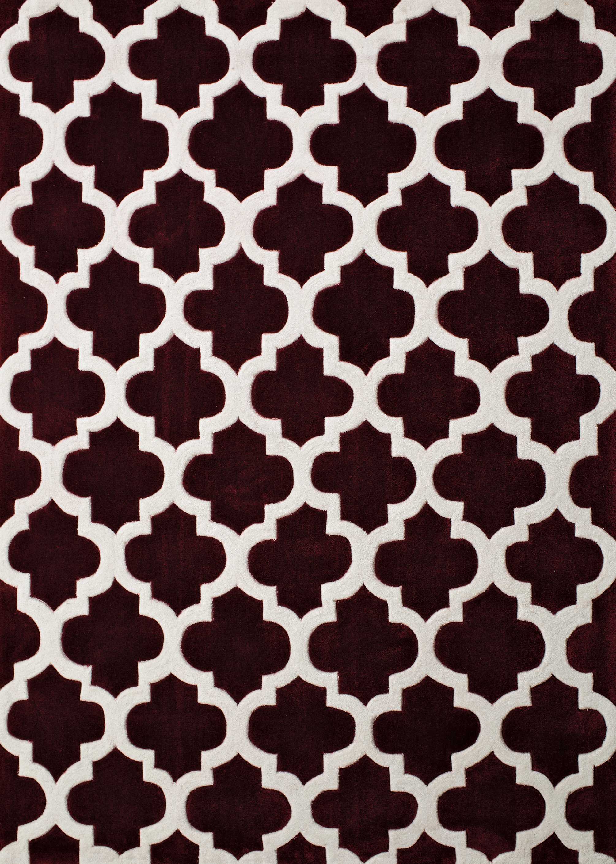 94" x 126" BurgundyPolyester Oversize Rug