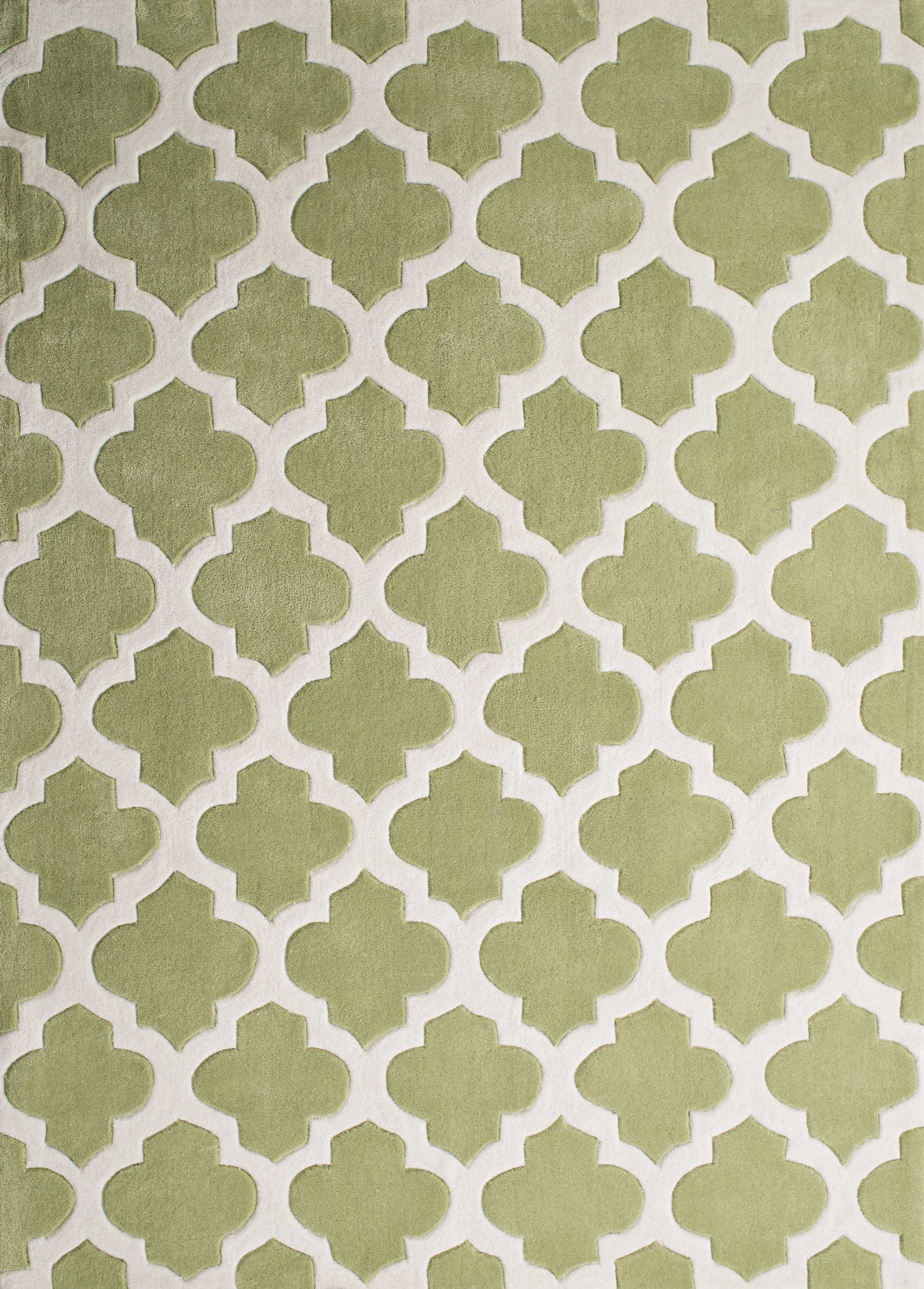 94" x 126" Green Polyester Oversize Rug