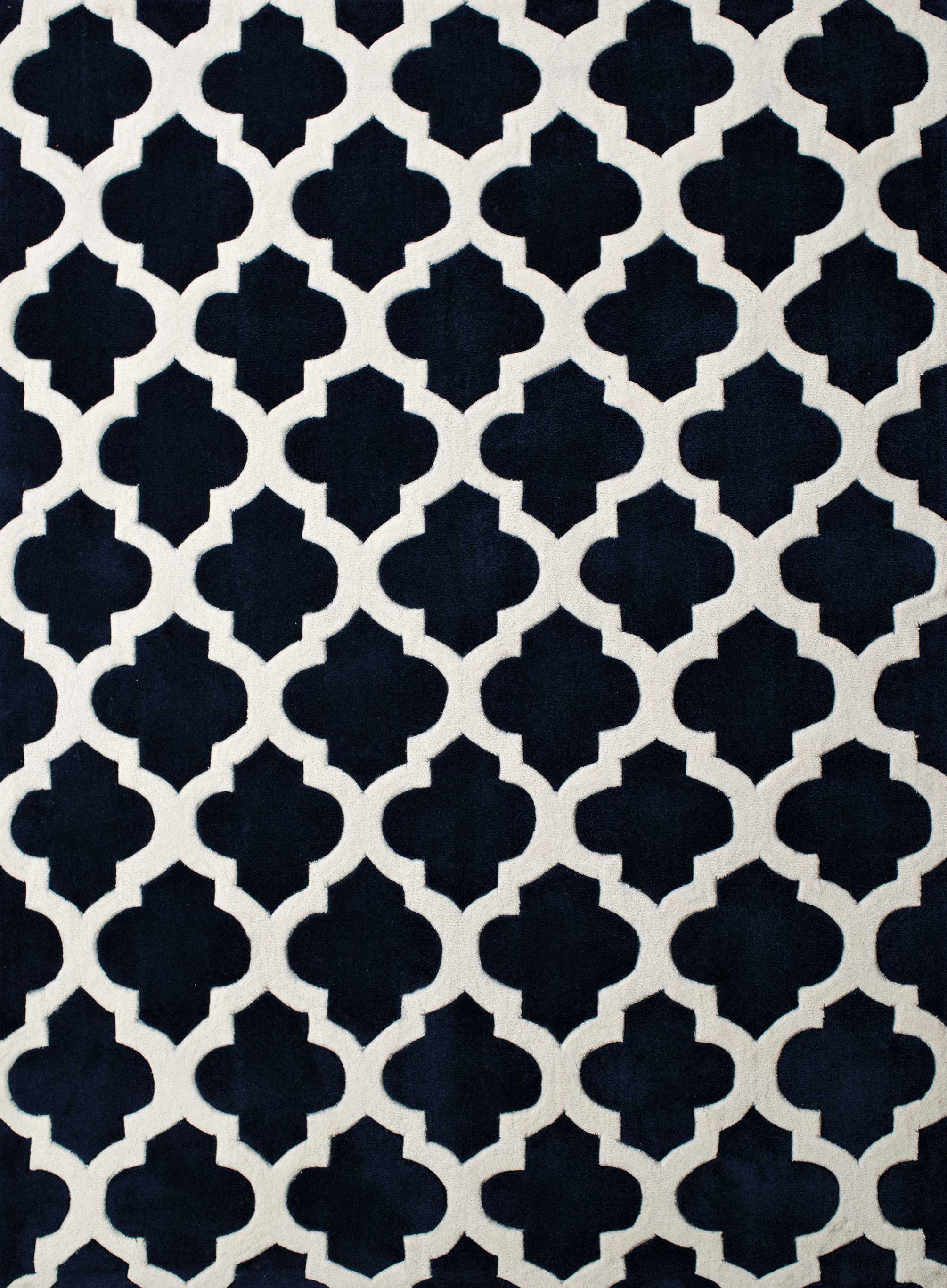 94" x 126" Navy Polyester Oversize Rug