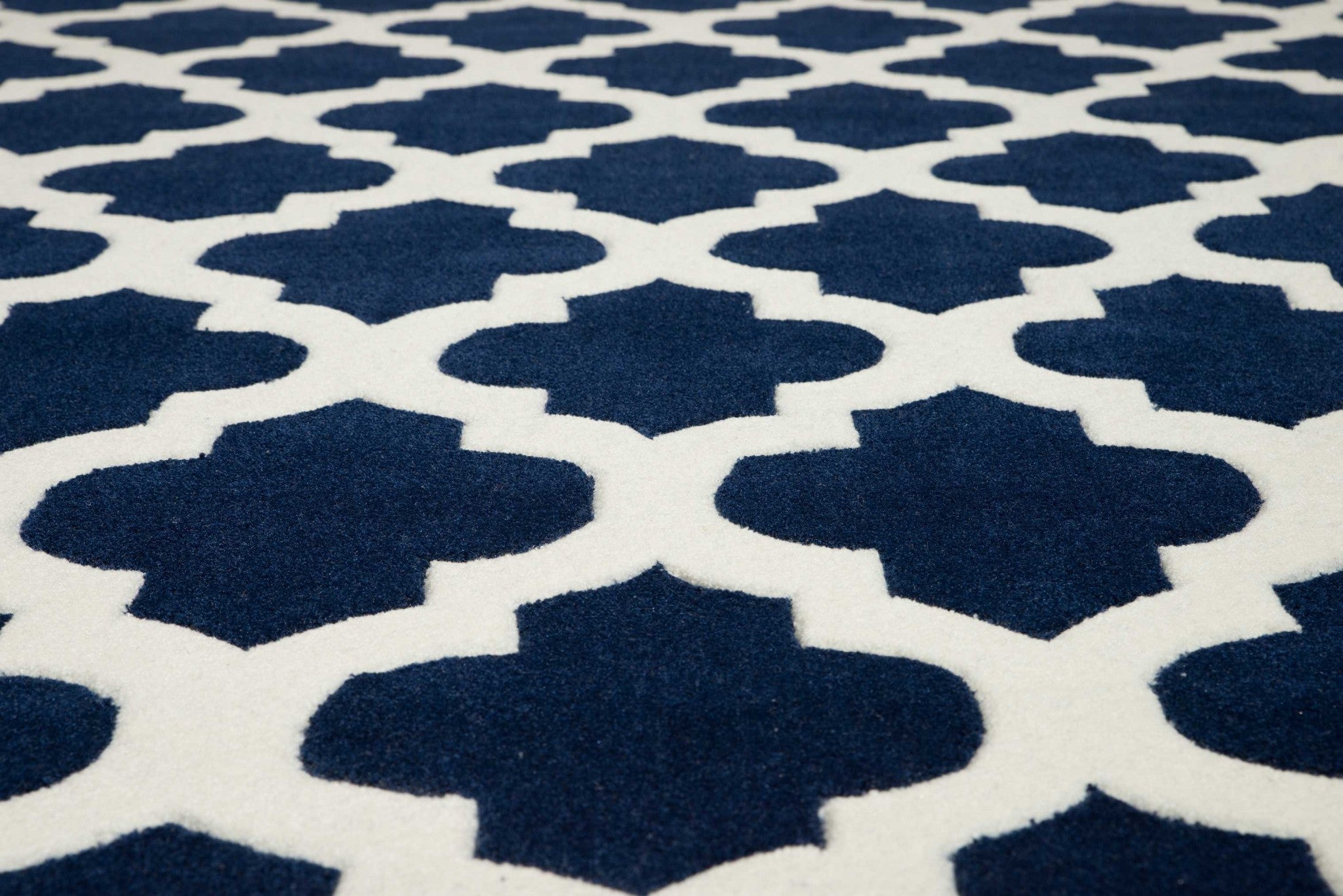 94" x 126" Navy Polyester Oversize Rug