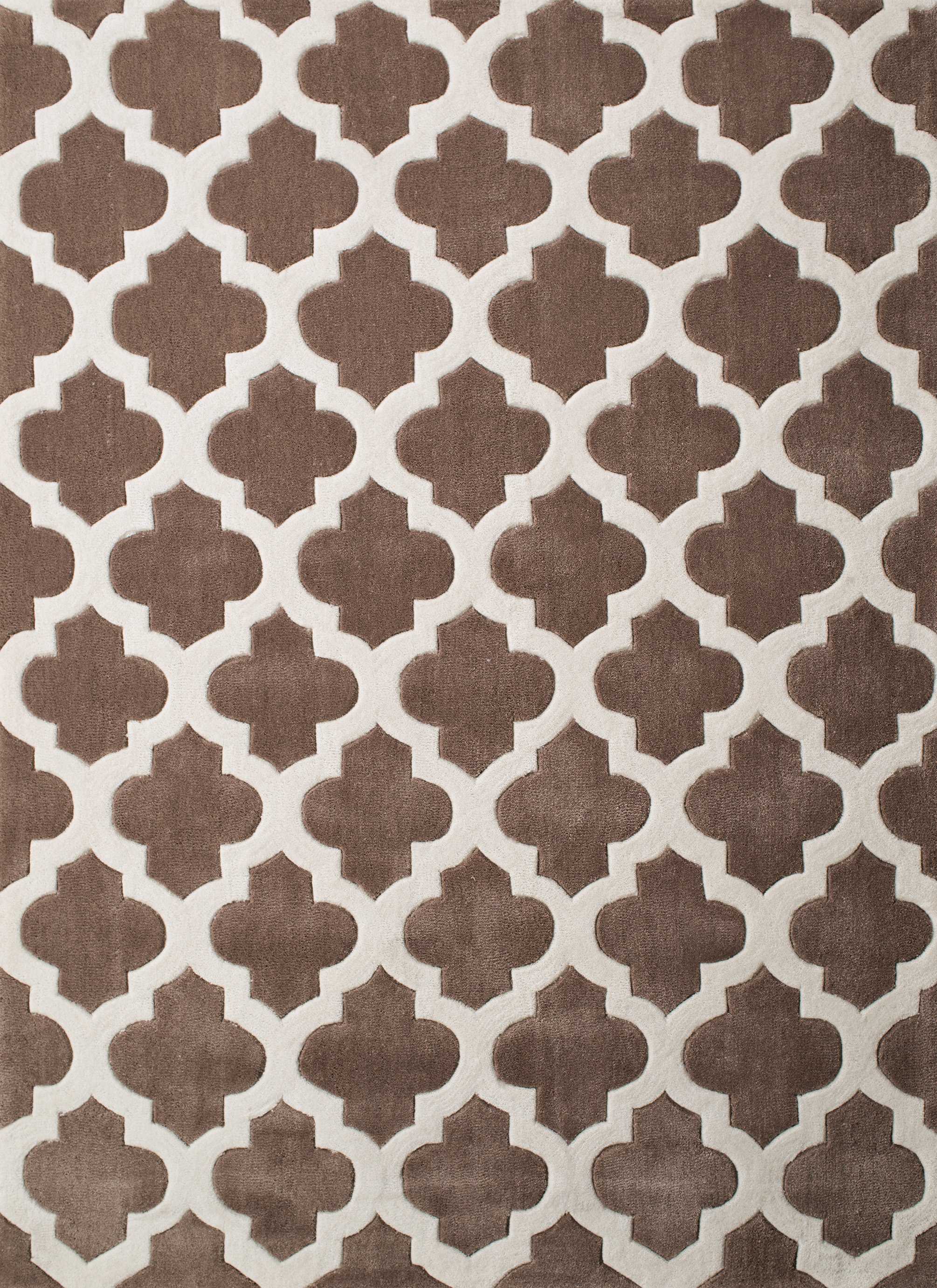 94" x 126" Taupe Polyester Oversize Rug