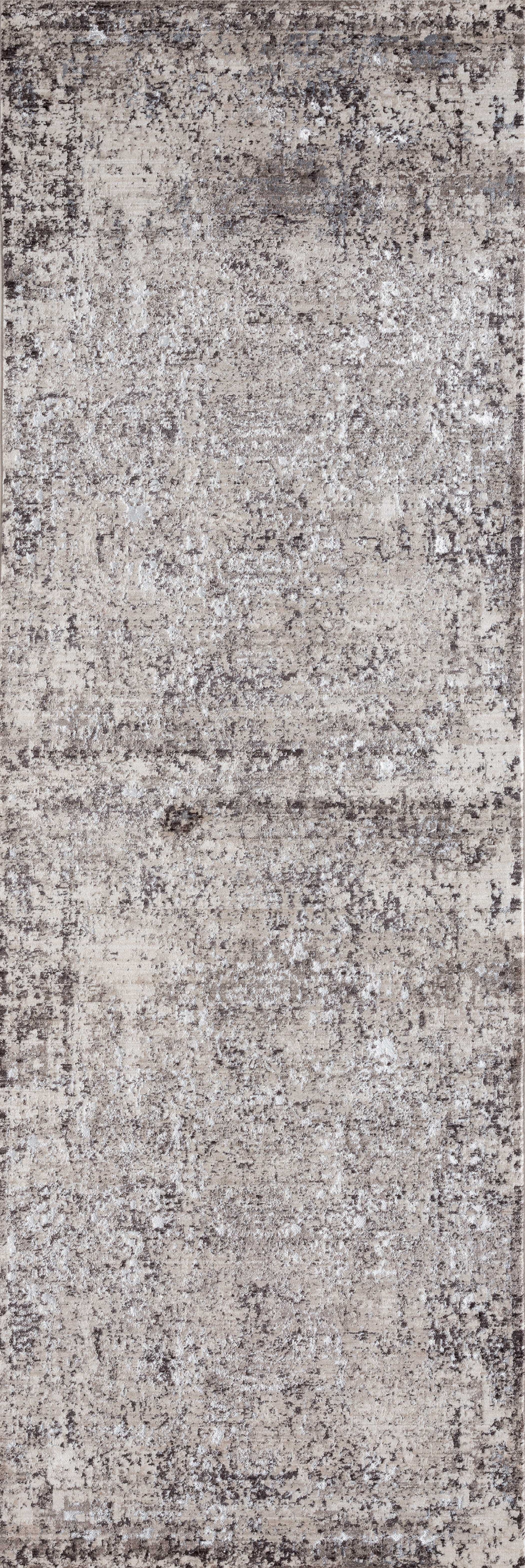 32" x 96" Taupe Polyester Runner Rug