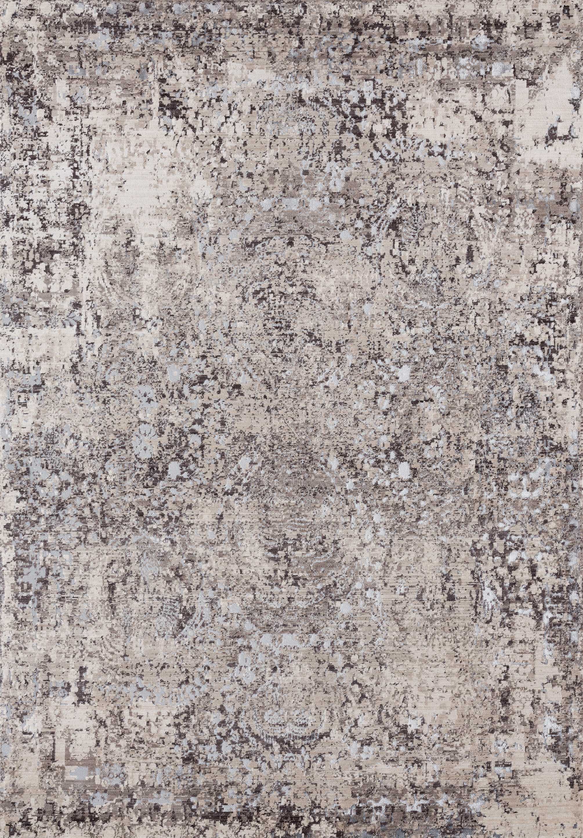 47" x 63" Taupe Polyester Accent Rug