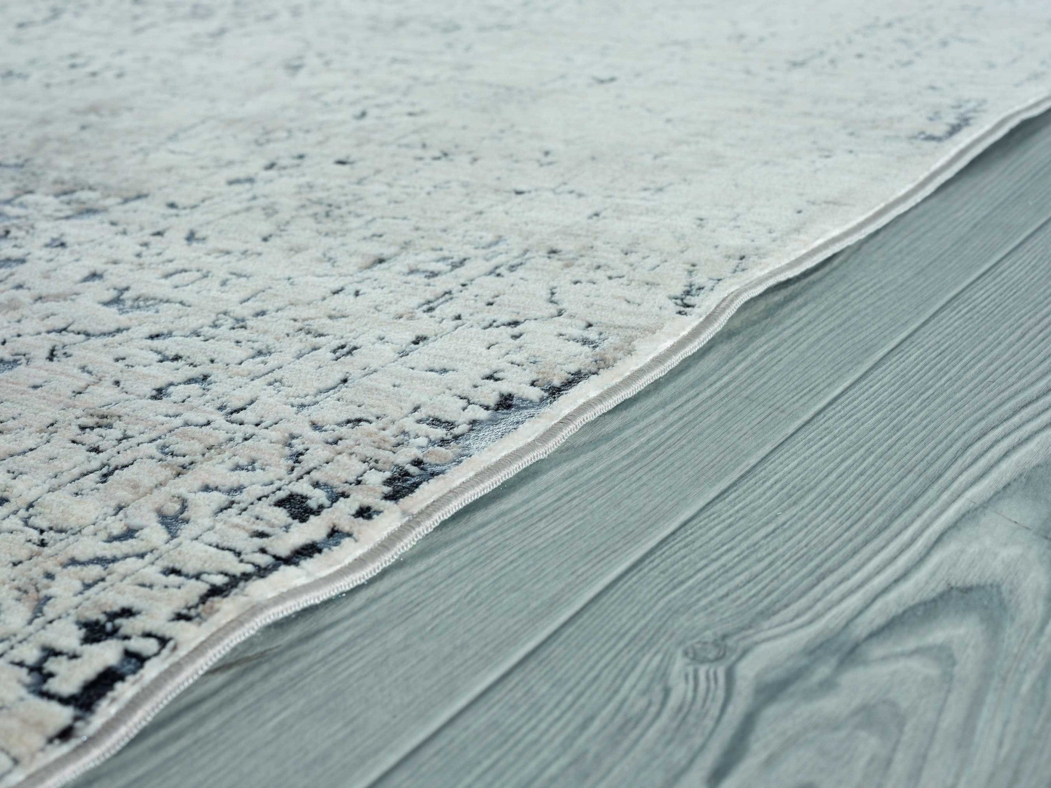 94" x 126" Bone Polyester Oversize Rug