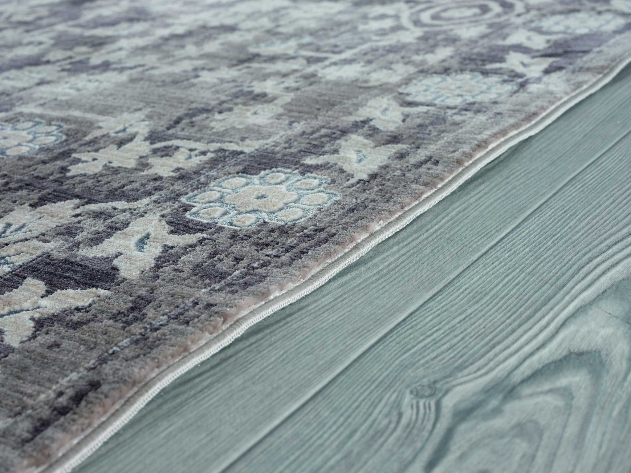 94" x 126" Taupe Polyester Oversize Rug