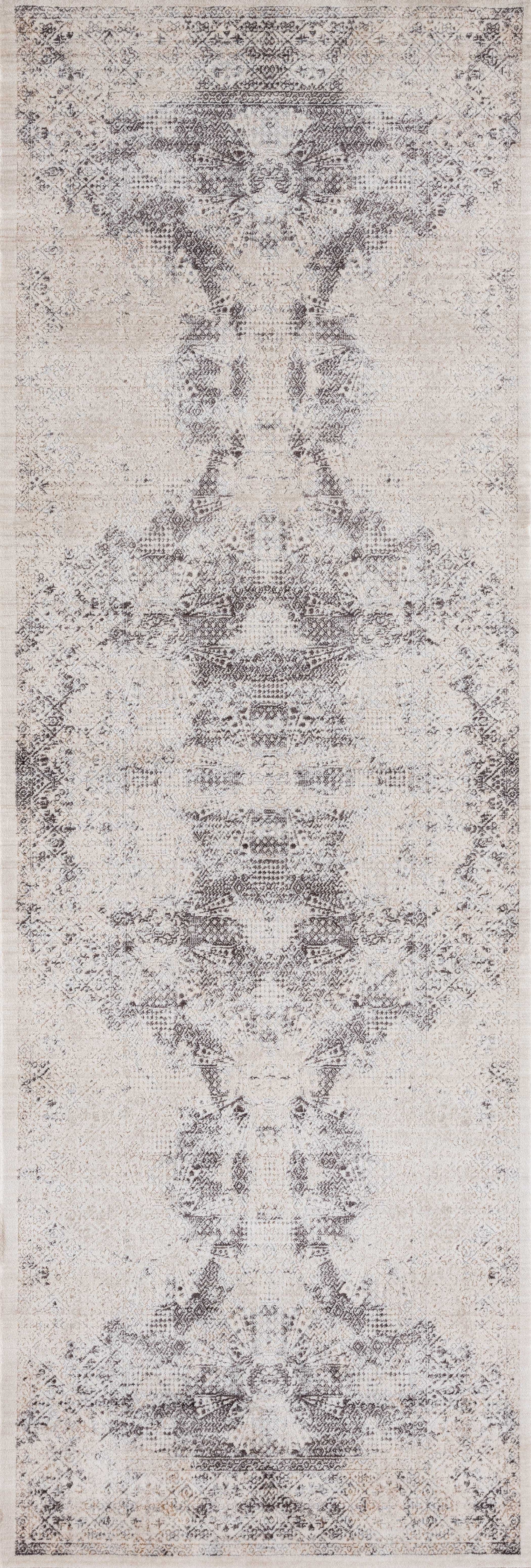 32" x 96" Bone Polyester Runner Rug