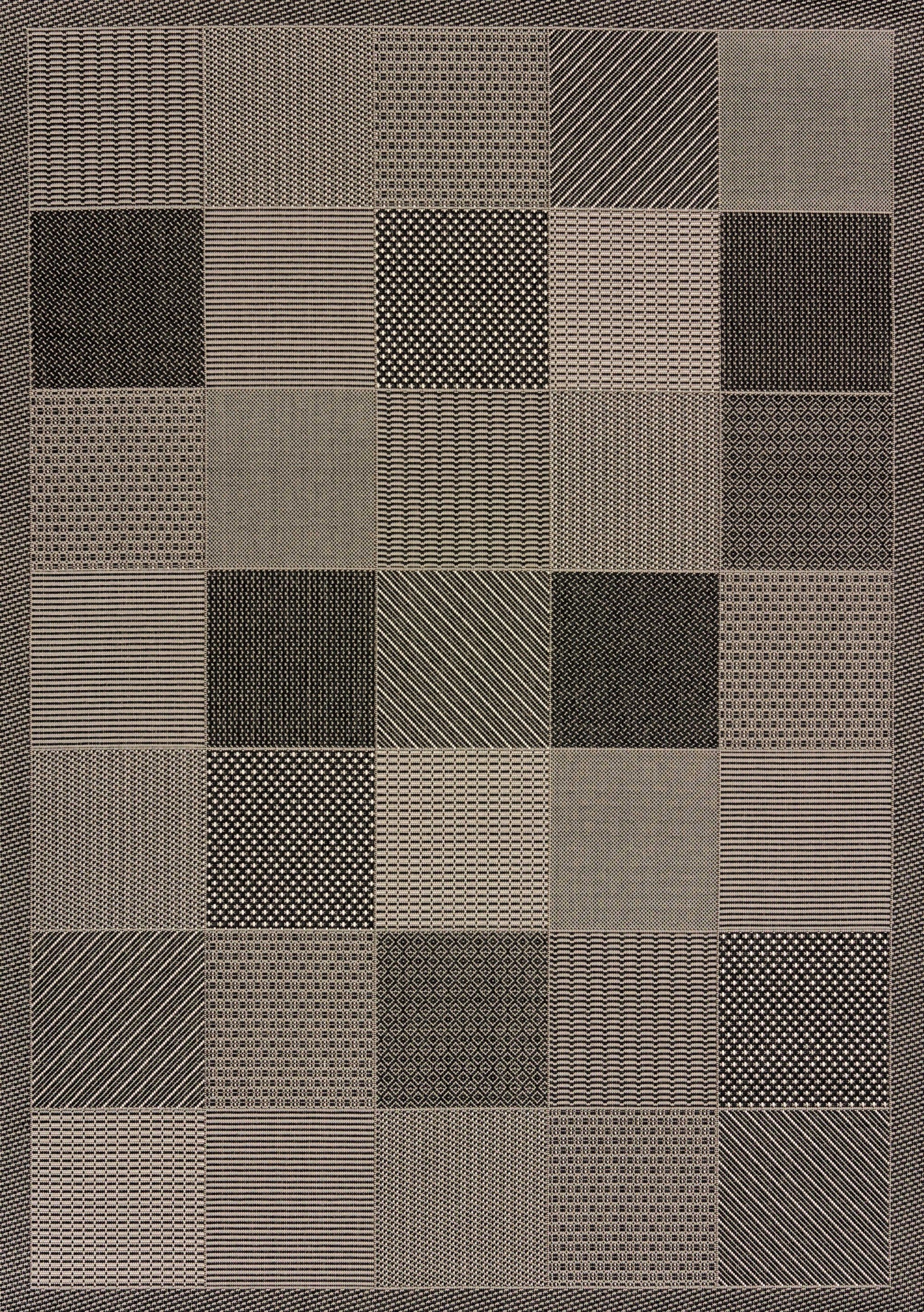 94" x 126" Grey Polypropylene / Olefin Oversize Rug
