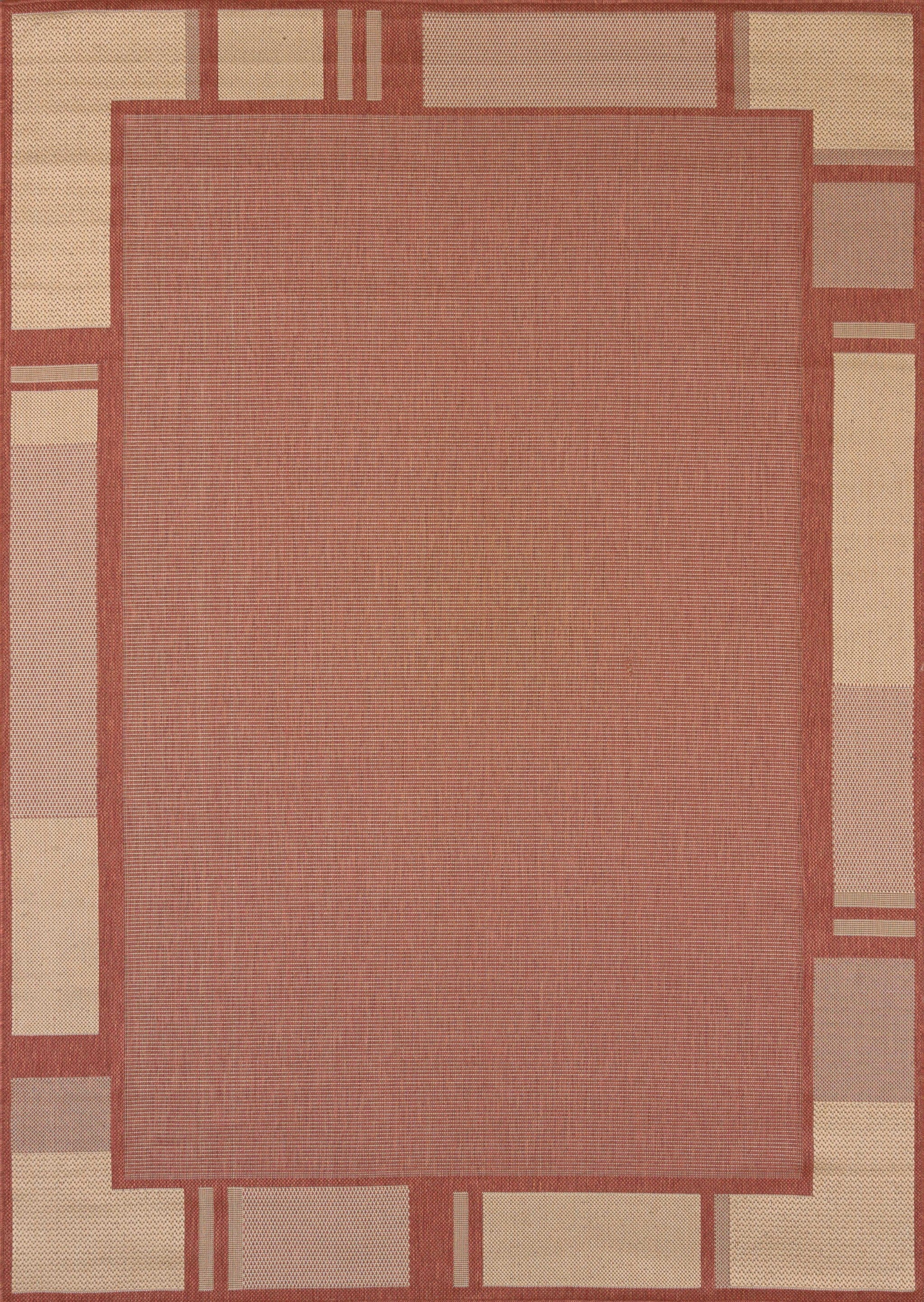 94" x 126" Terracotta Polypropylene / Olefin Oversize Rug