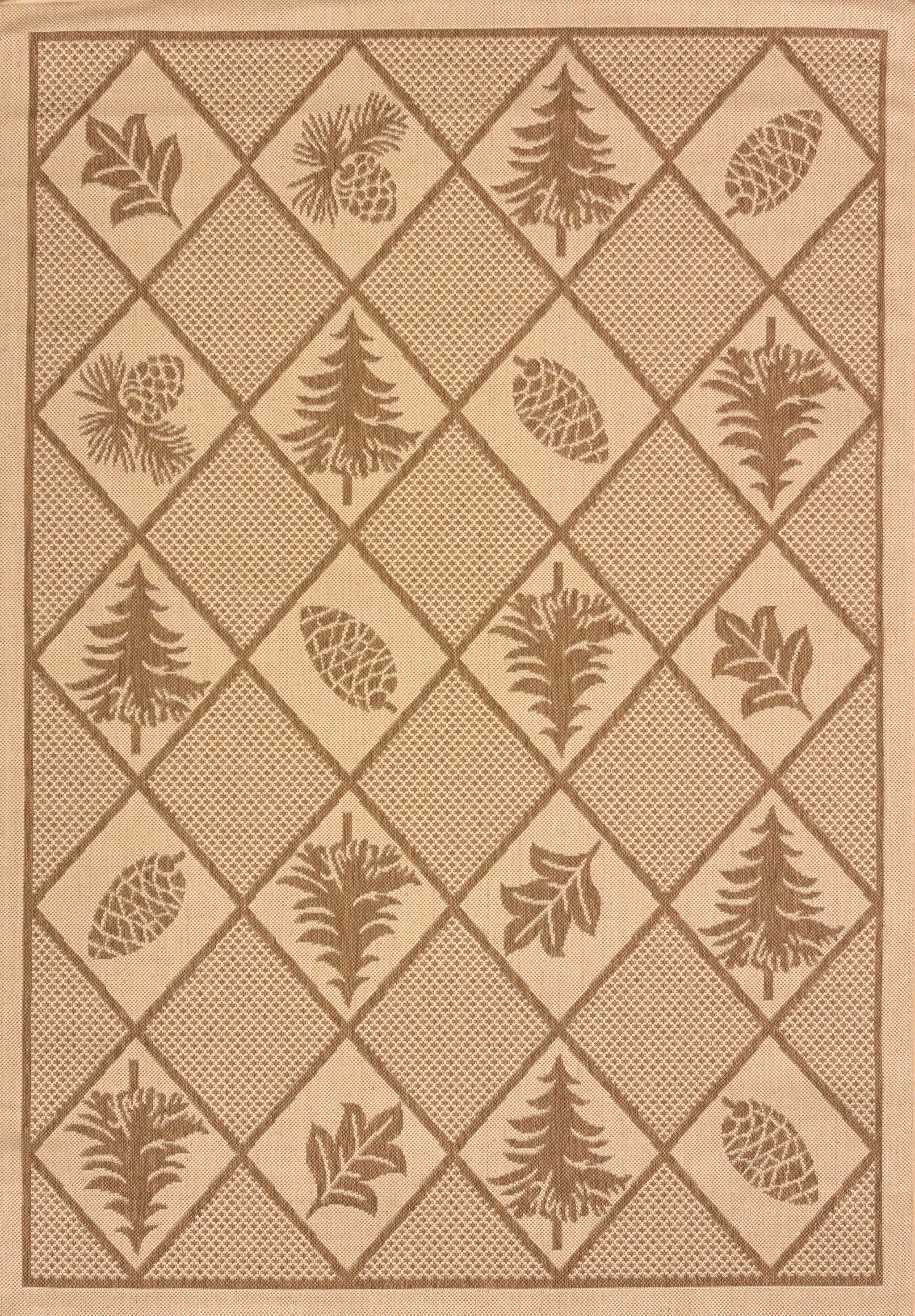 94" x 126" Brown Polypropylene / Olefin Oversize Rug