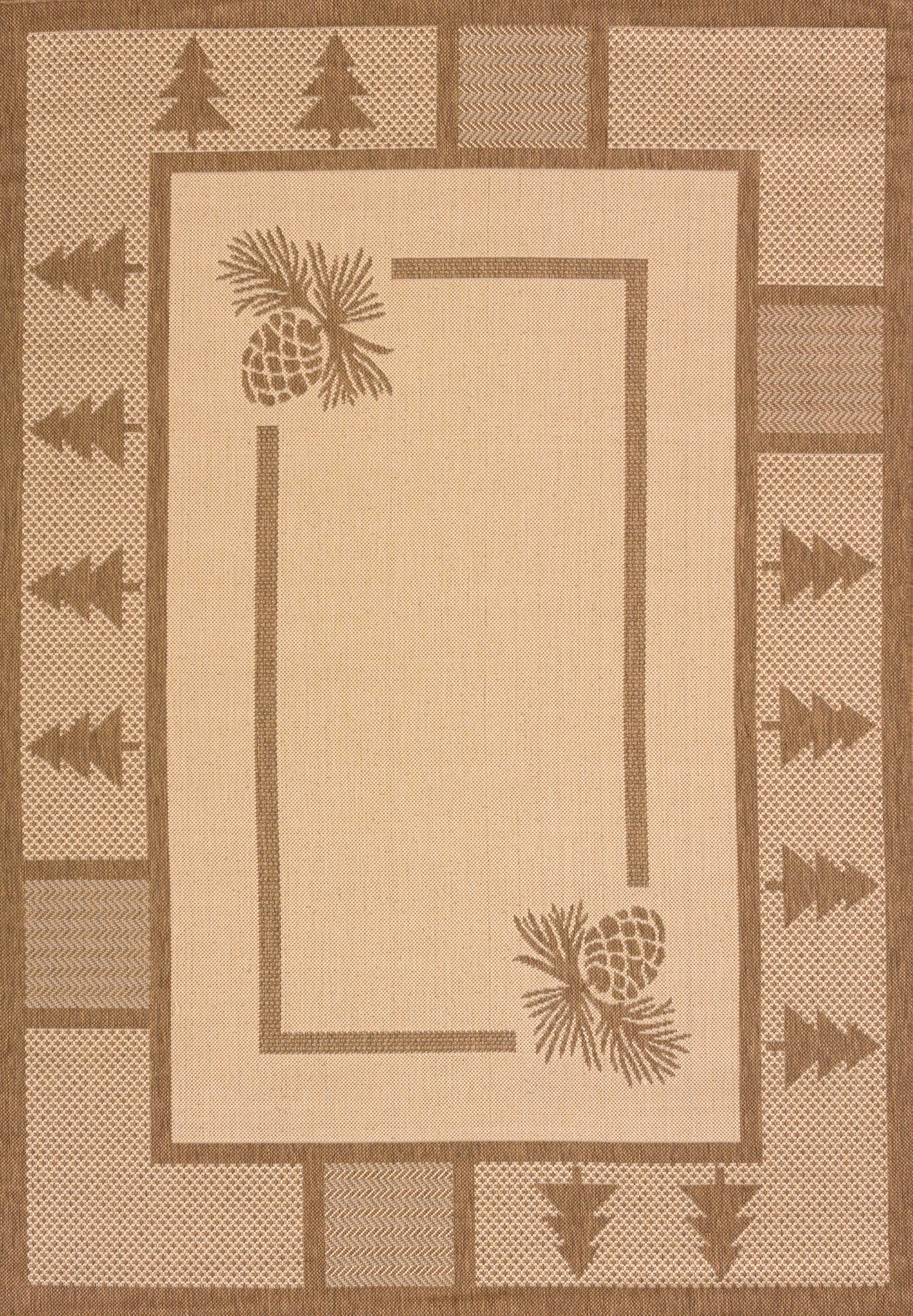 94" x 126" Brown Polypropylene / Olefin Accent Rug
