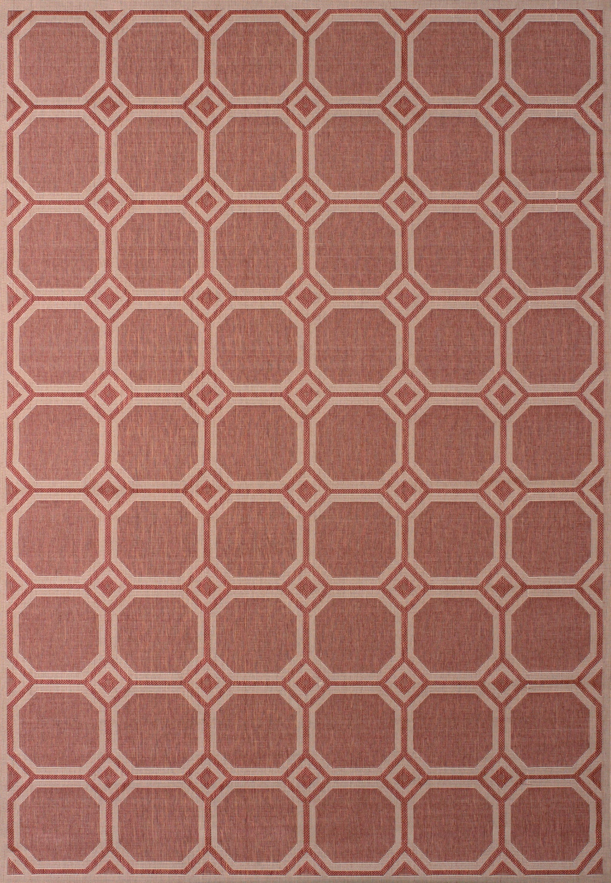 94" x 126" Terracotta Polypropylene / Olefin Area Rug