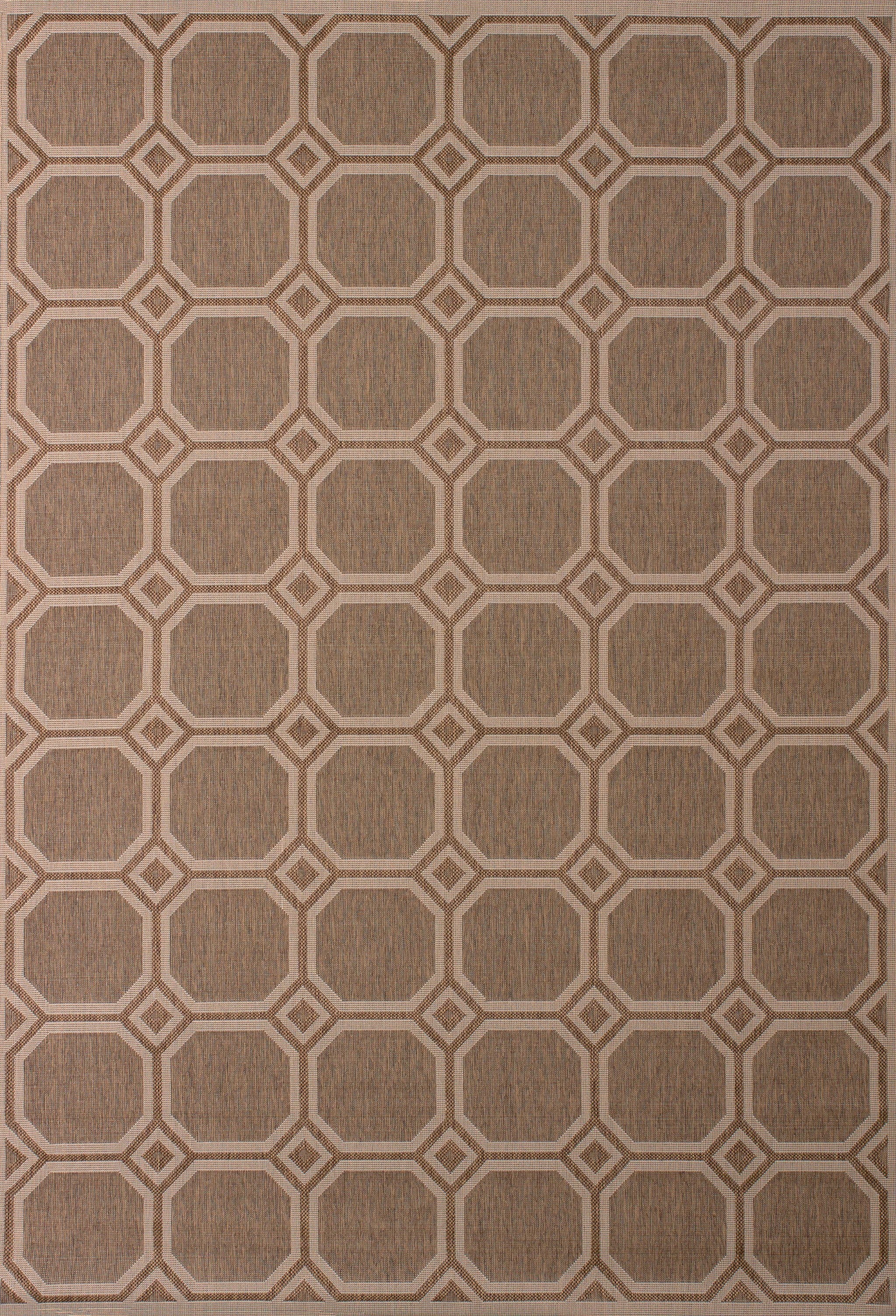 94" x 126" Brown Polypropylene / Olefin Oversize Rug