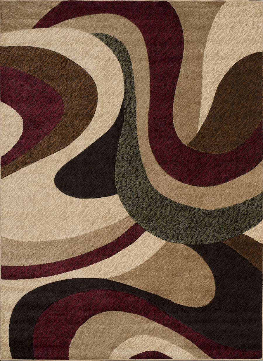 63" x 84" Multicolor Polypropylene Area Rug