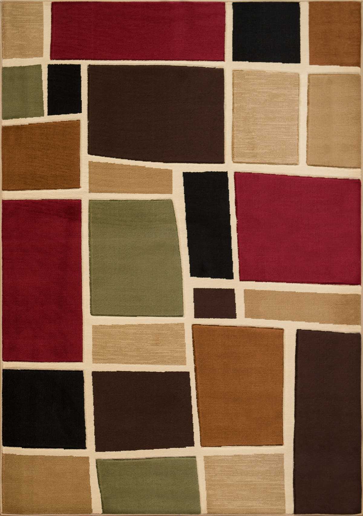 63" x 84" Multicolor Polypropylene Area Rug