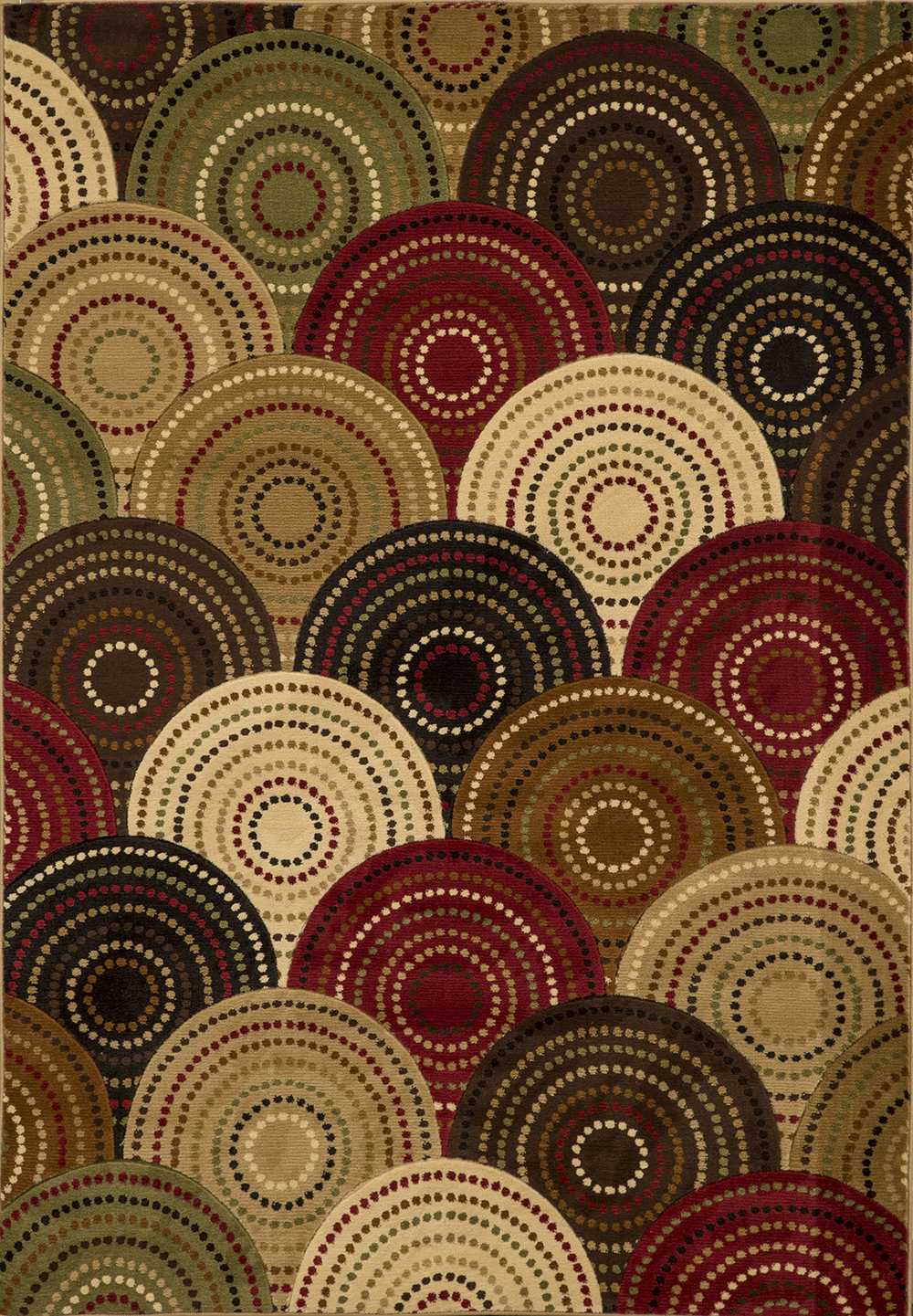 63" x 84" Multicolor Polypropylene Area Rug