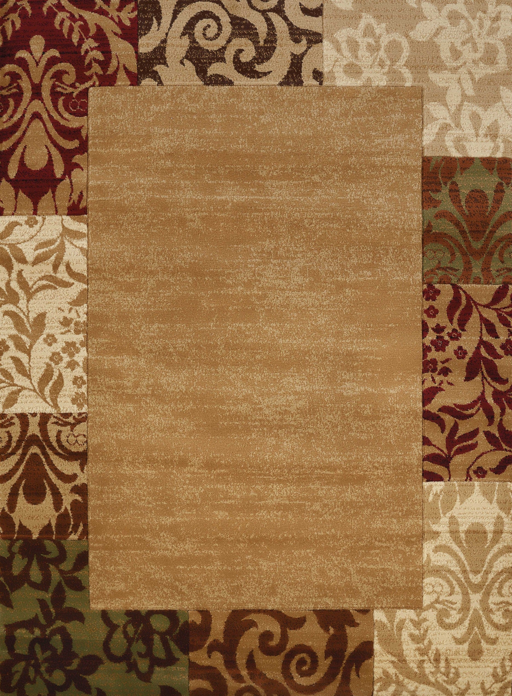 63" x 84" Beige Polypropylene Area Rug