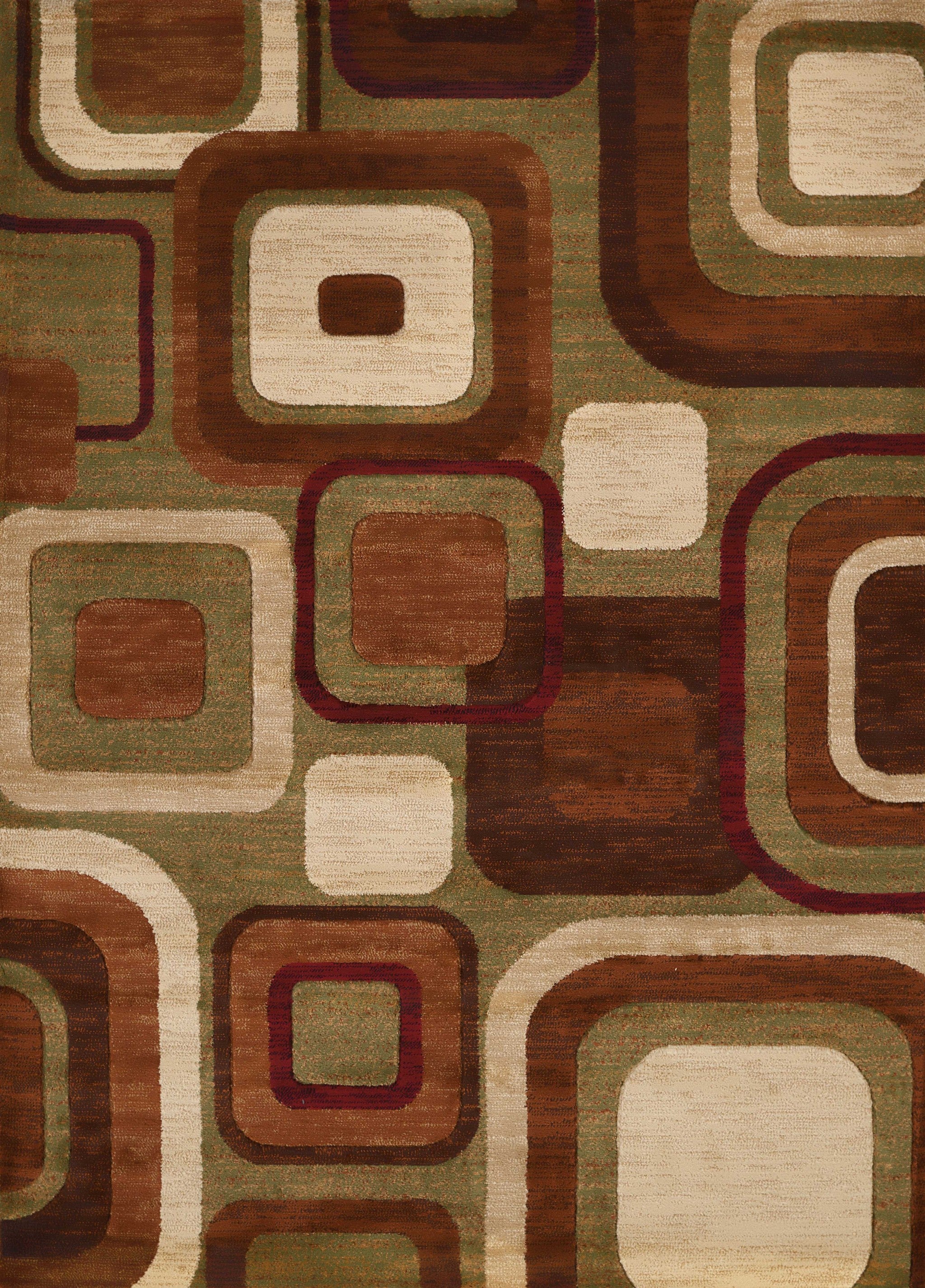 94" x 126" Brown Polypropylene Oversize Rug