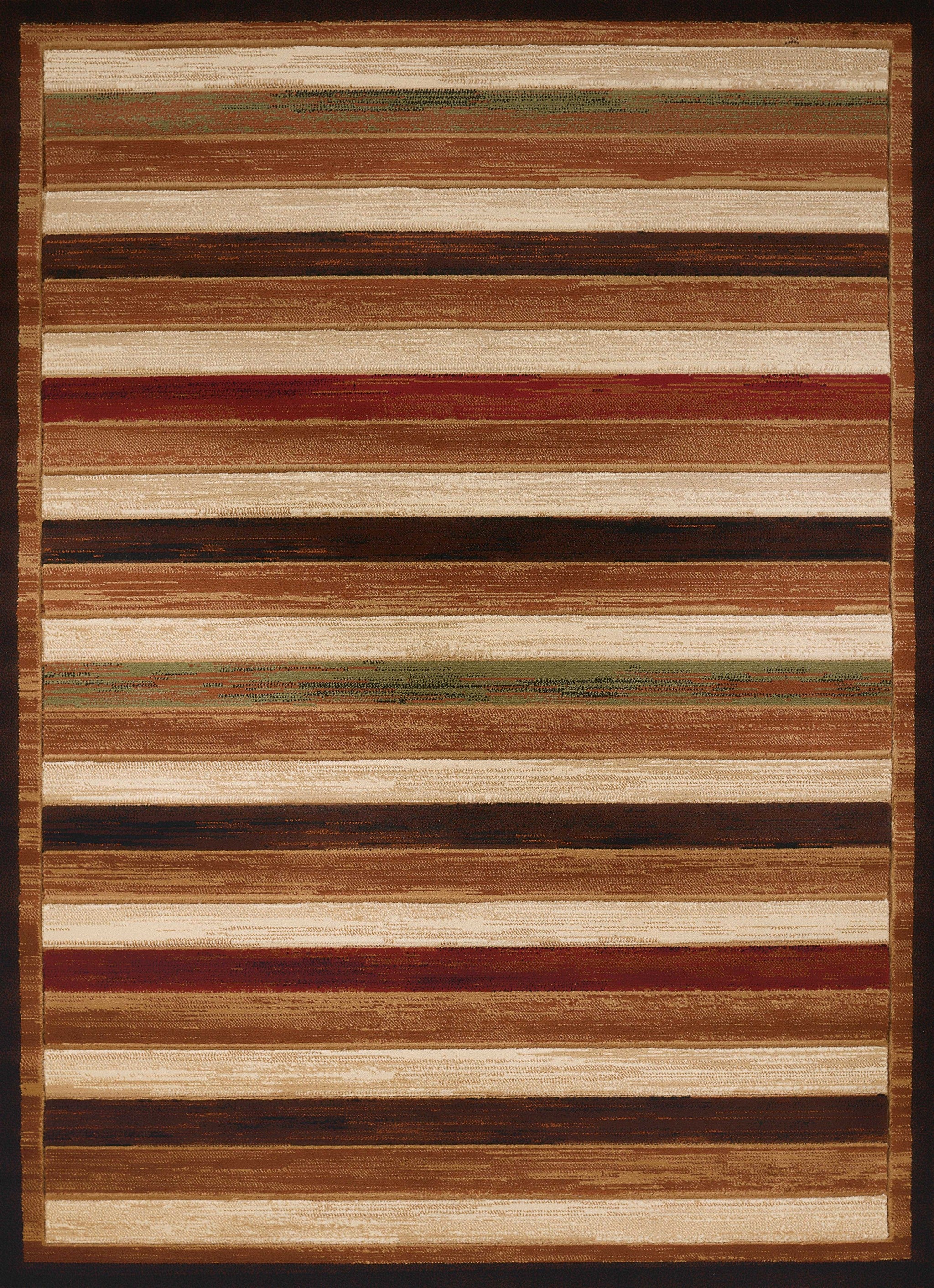 23" x 82" Brown Polypropylene Runner Rug