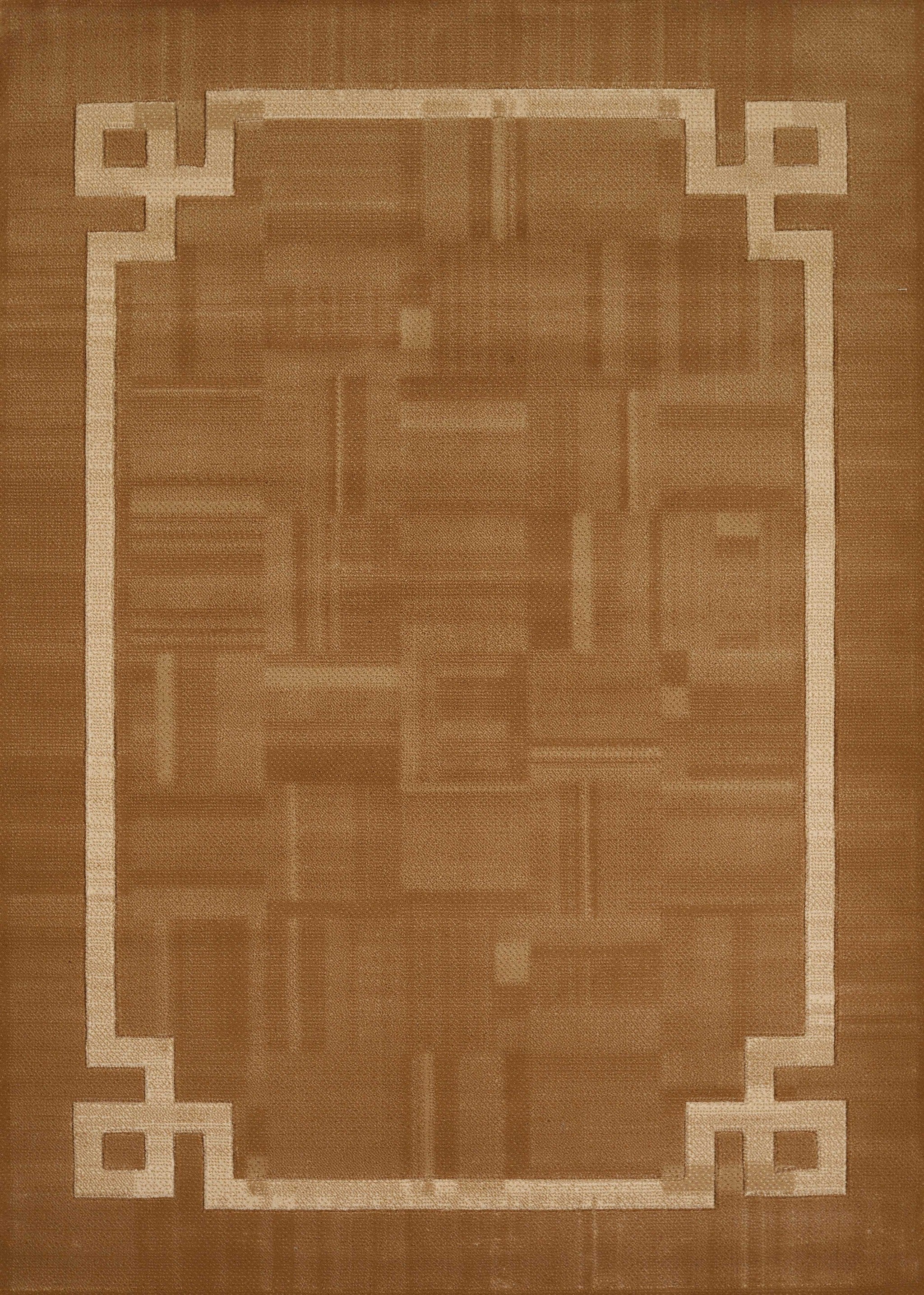 63" x 84" Beige Polypropylene Area Rug