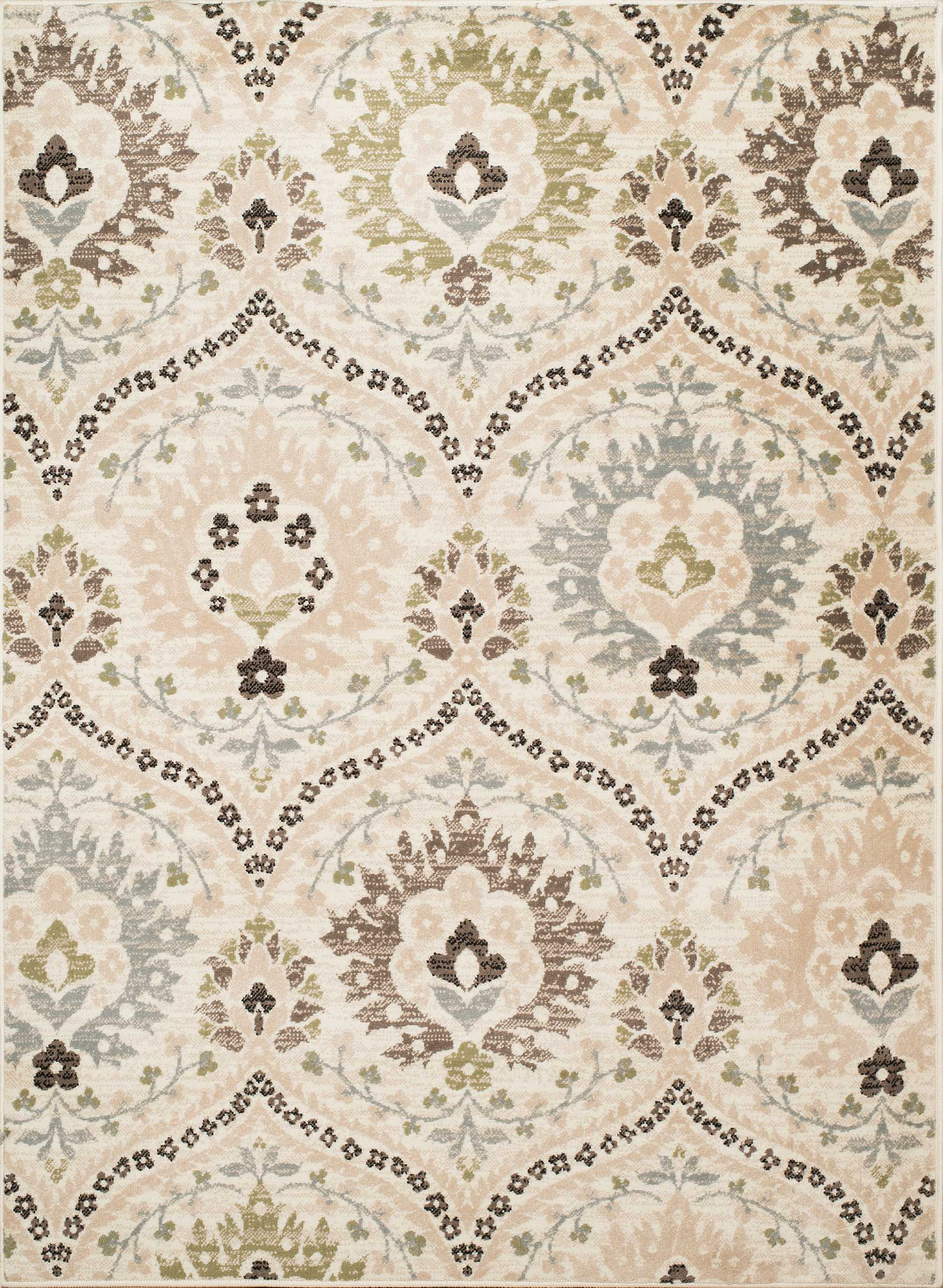 94" x 126" Cream Olefin Oversize Rug