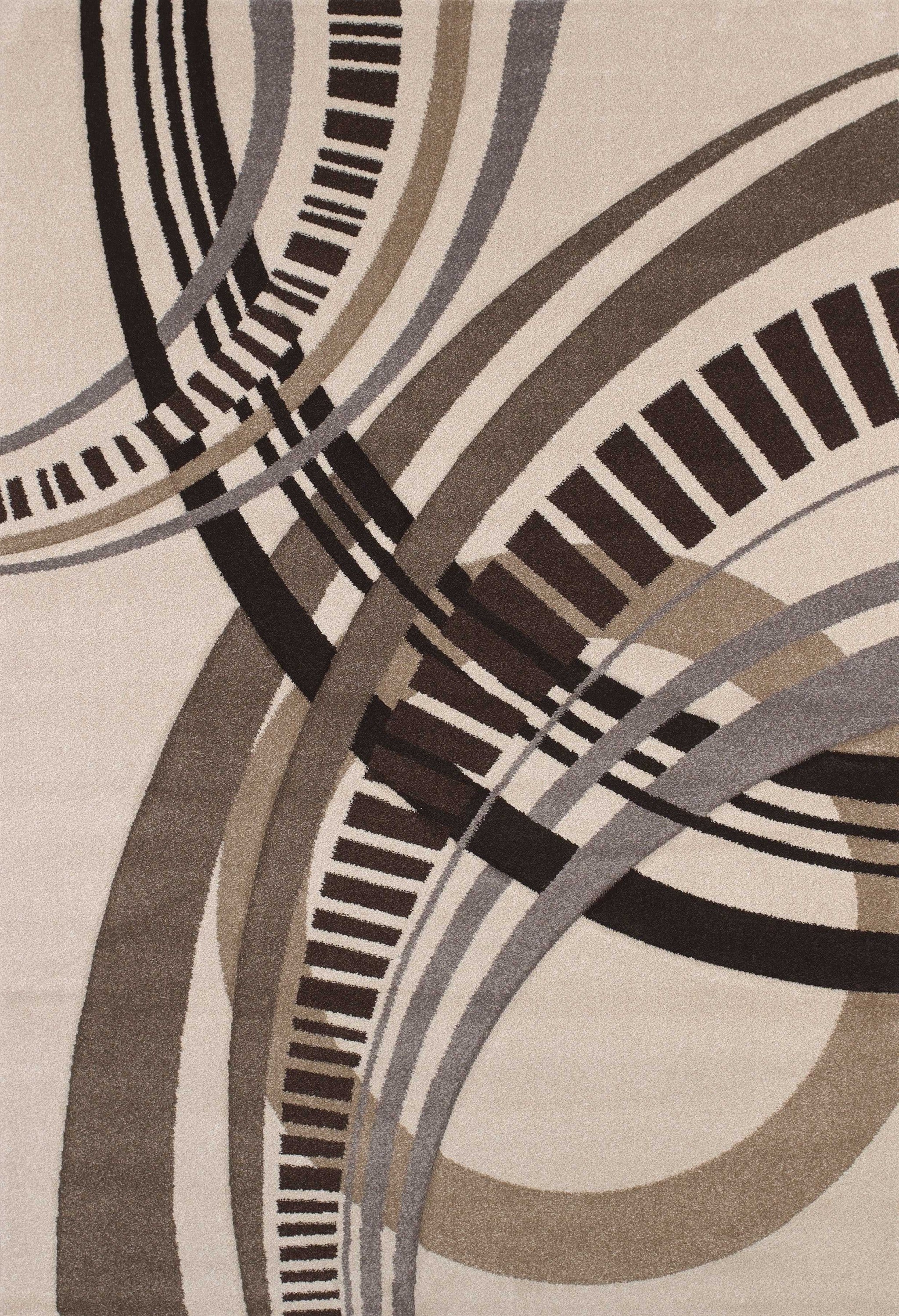 94" x 134" Cream Polypropylene Oversize Rug