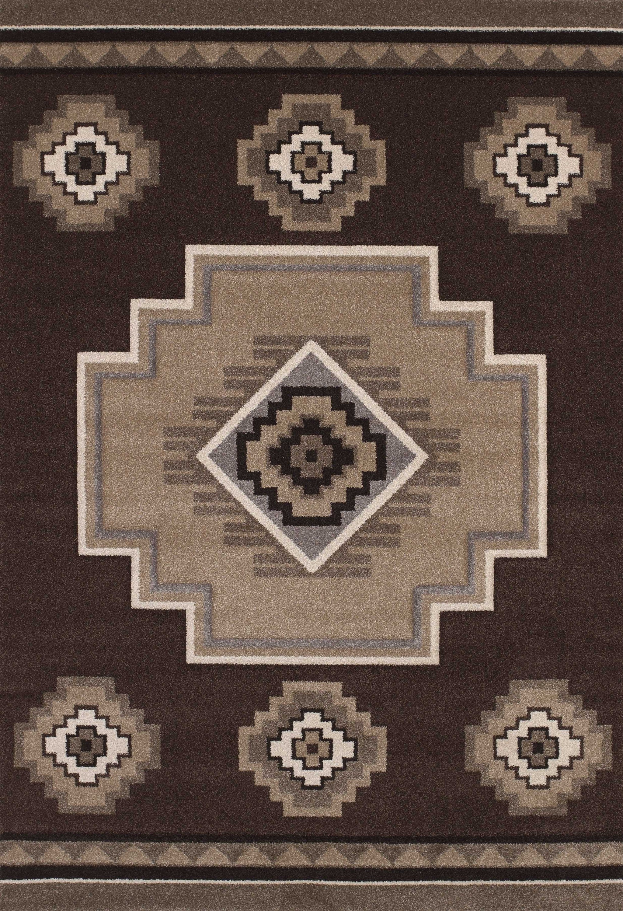 31" x 50" Brown Polypropylene Mat Rug