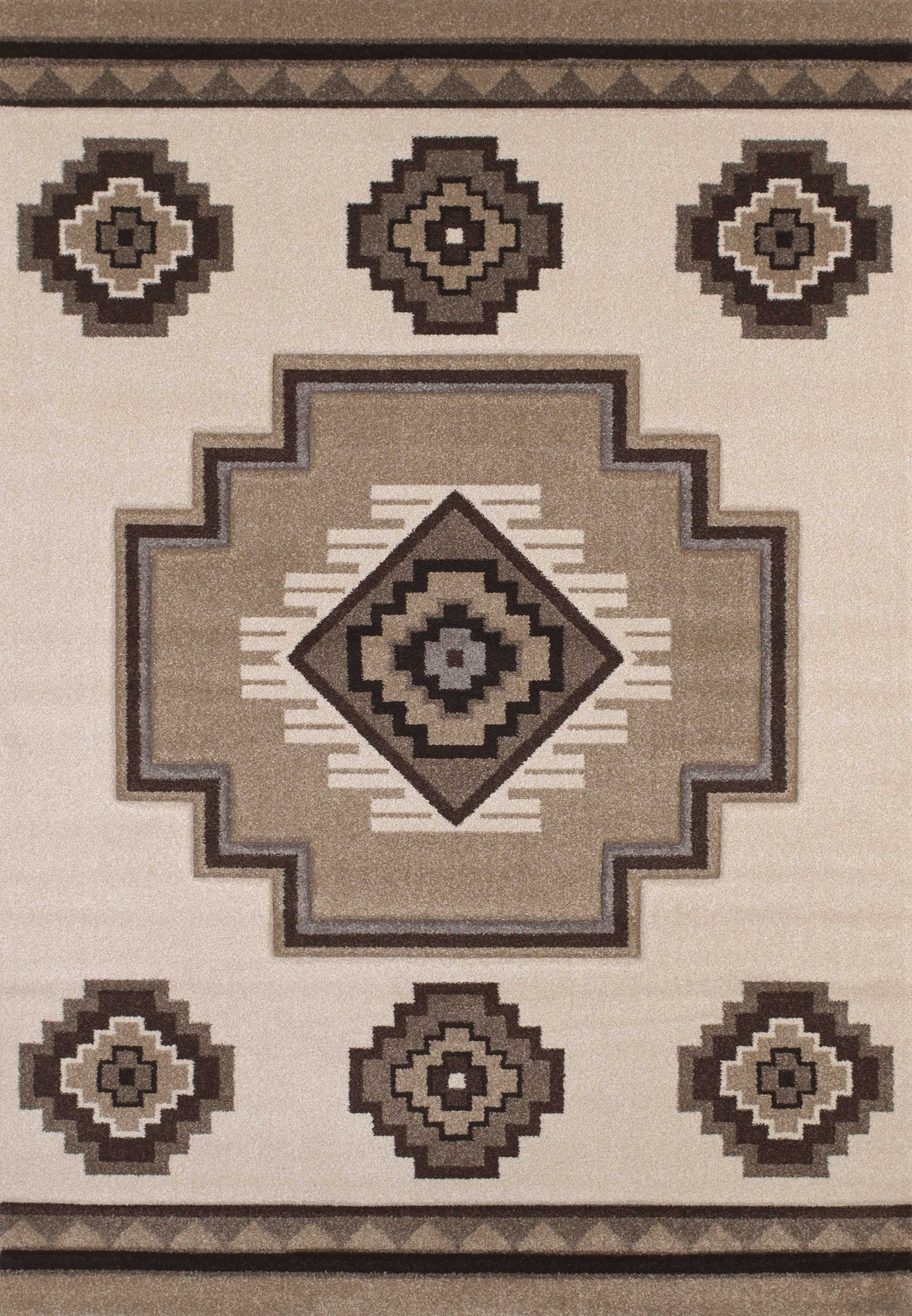 31" x 50" Cream Polypropylene Mat Rug