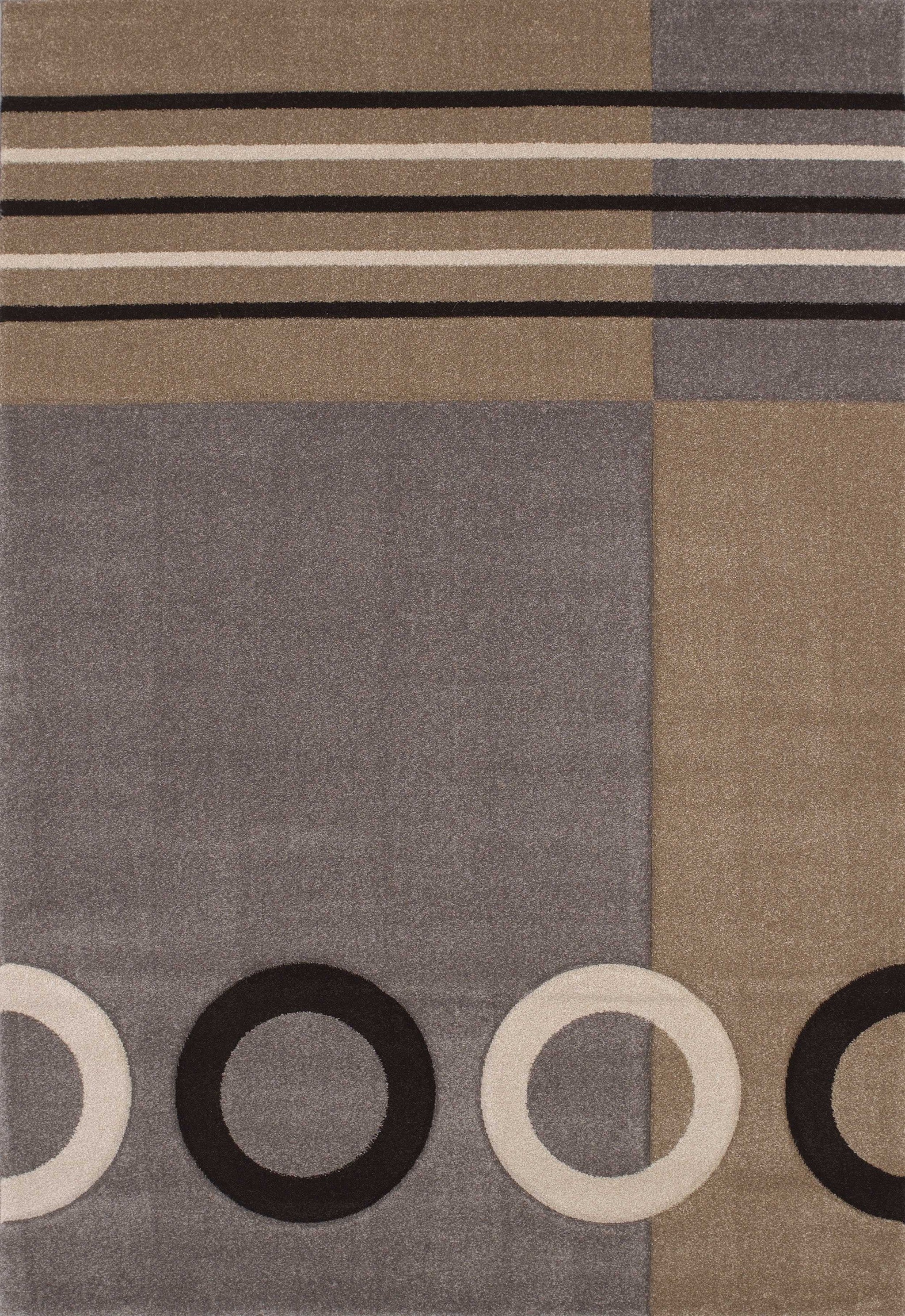 94" x 134" Grey Polypropylene Oversize Rug
