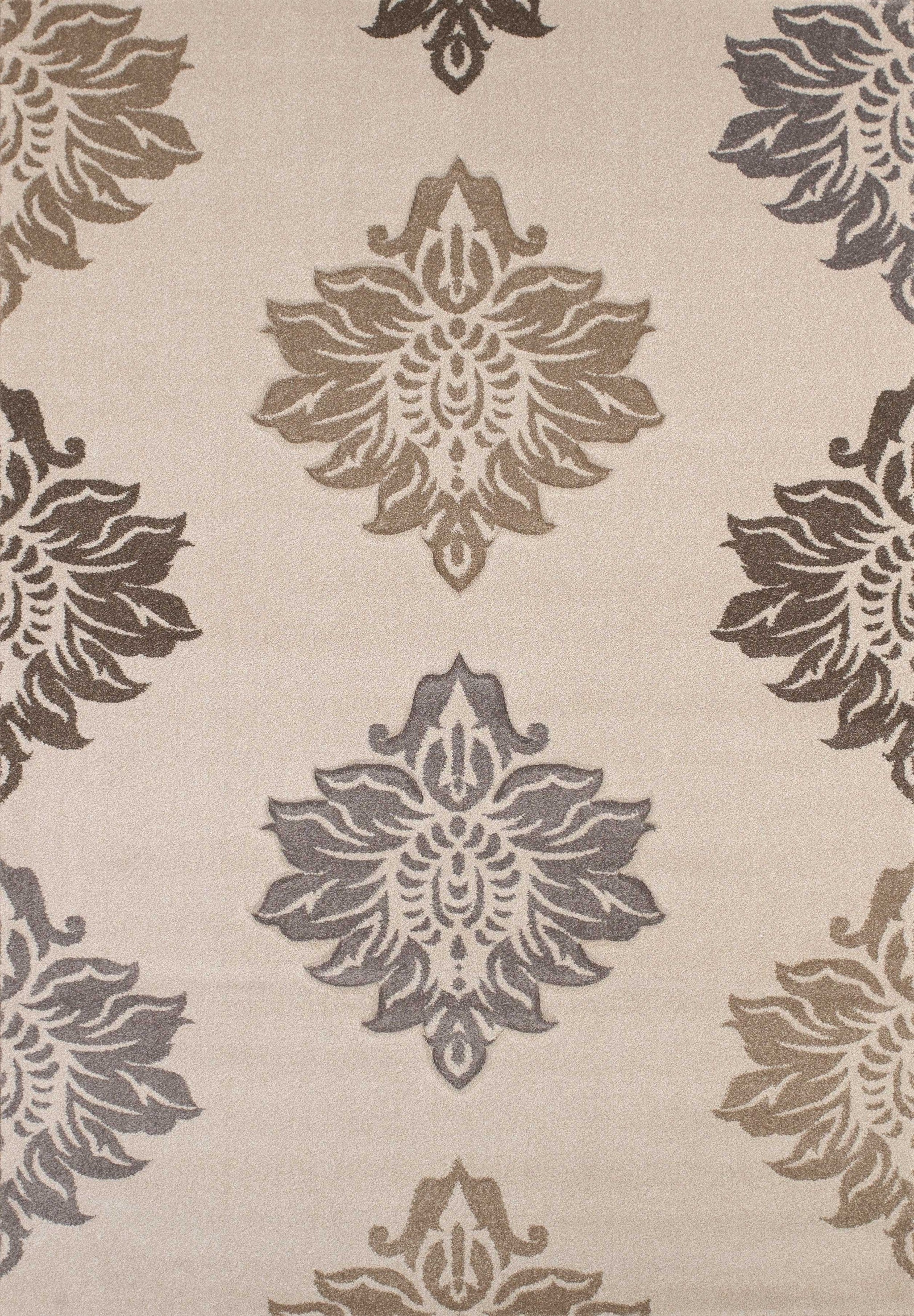 94" x 134" Cream Polypropylene Oversize Rug