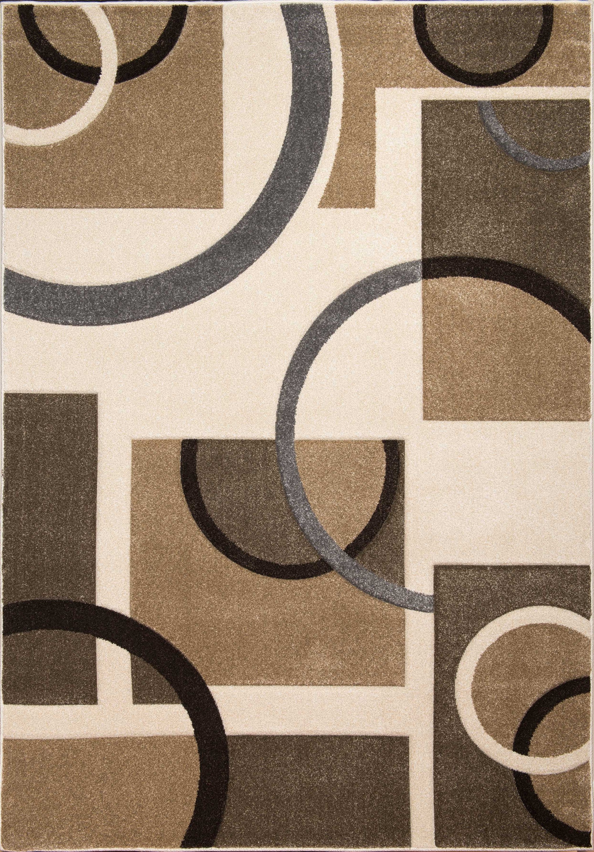 94" x 134" Cream Polypropylene Oversize Rug