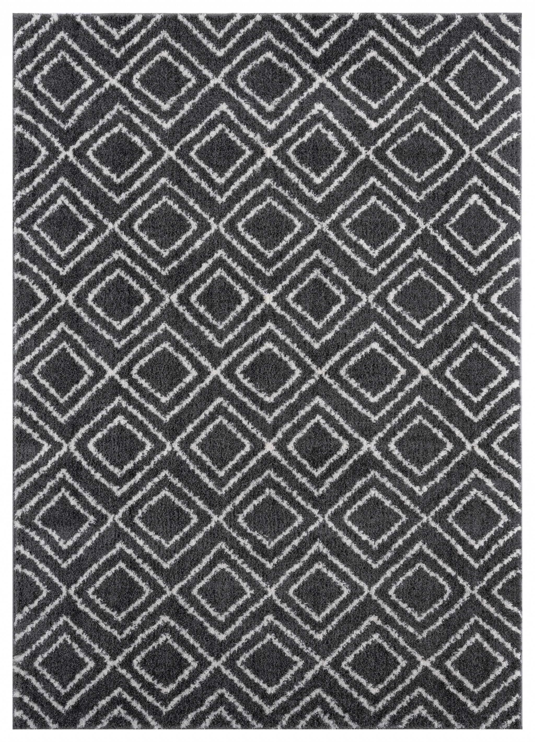 23" x 36" Smoke Microfiber Polyester Accent Rug