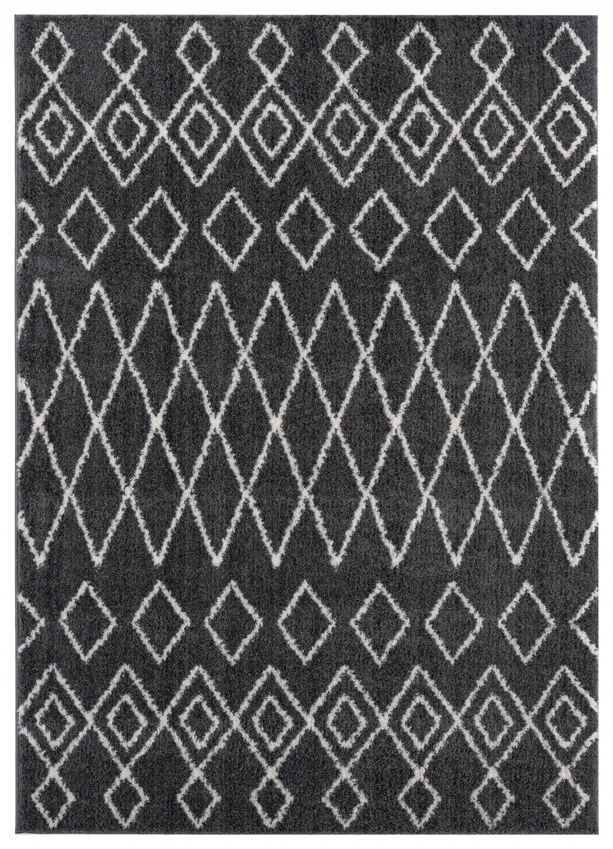 94" x 126" Smoke Microfiber Polyester Oversize Rug